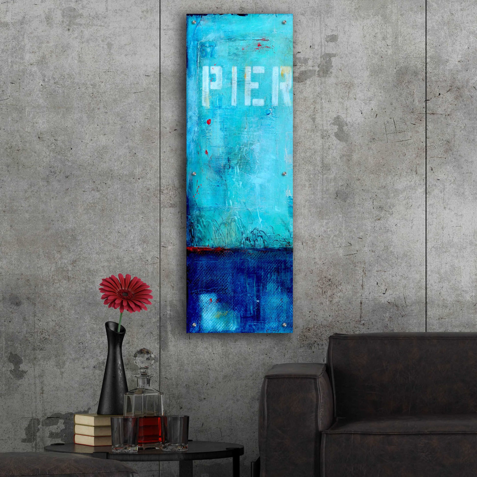 Epic Art 'Pier 34 I' by Erin Ashley, Acrylic Glass Wall Art,16x48