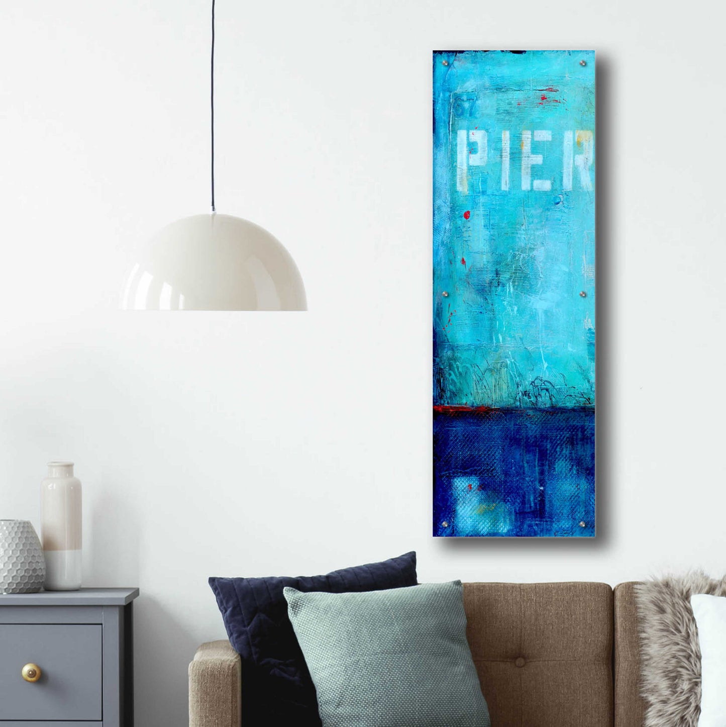 Epic Art 'Pier 34 I' by Erin Ashley, Acrylic Glass Wall Art,16x48