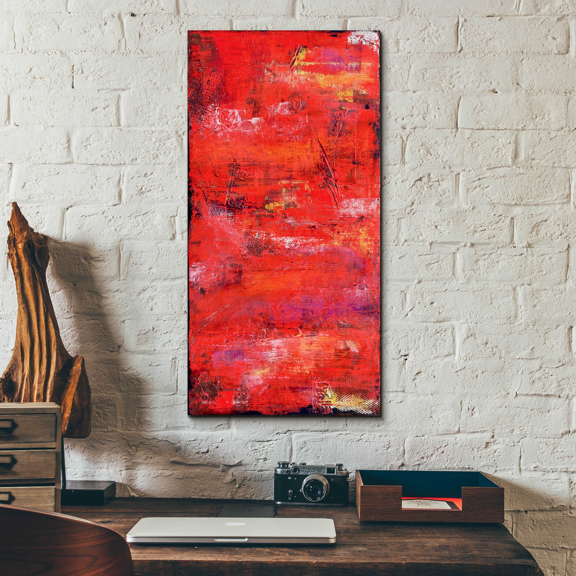 Epic Art 'Red Door I' by Erin Ashley, Acrylic Glass Wall Art,12x24