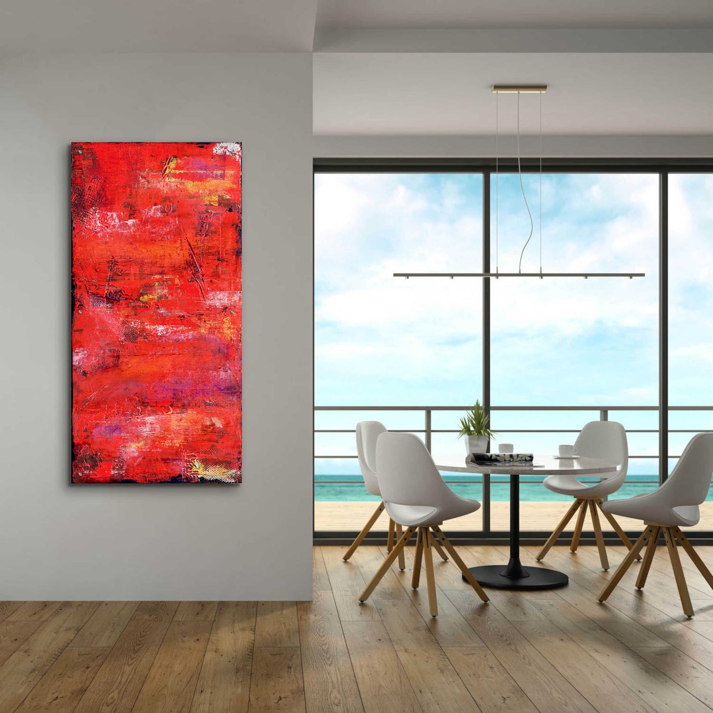 Epic Art 'Red Door I' by Erin Ashley, Acrylic Glass Wall Art,24x48