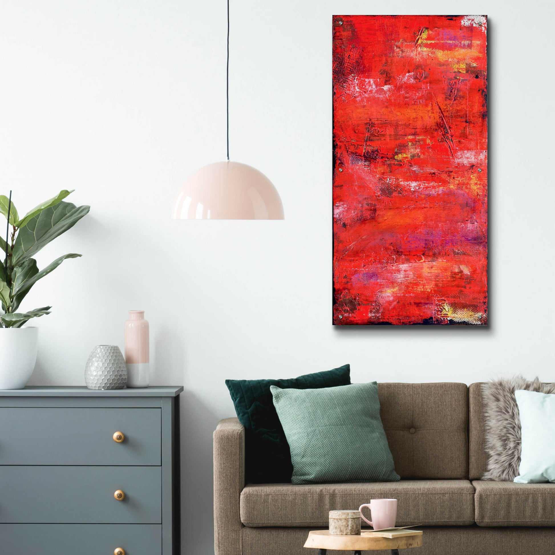 Epic Art 'Red Door I' by Erin Ashley, Acrylic Glass Wall Art,24x48