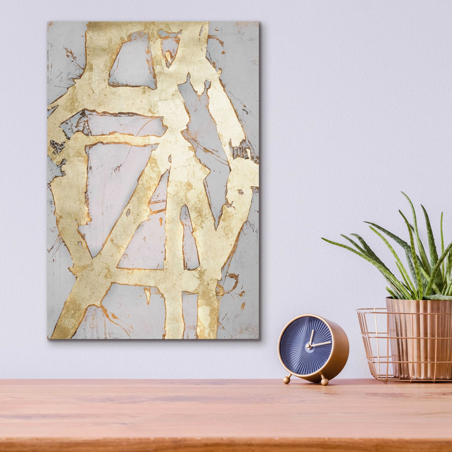 Epic Art 'Ace of Spades in Gold I' by Erin Ashley, Acrylic Glass Wall Art,12x16