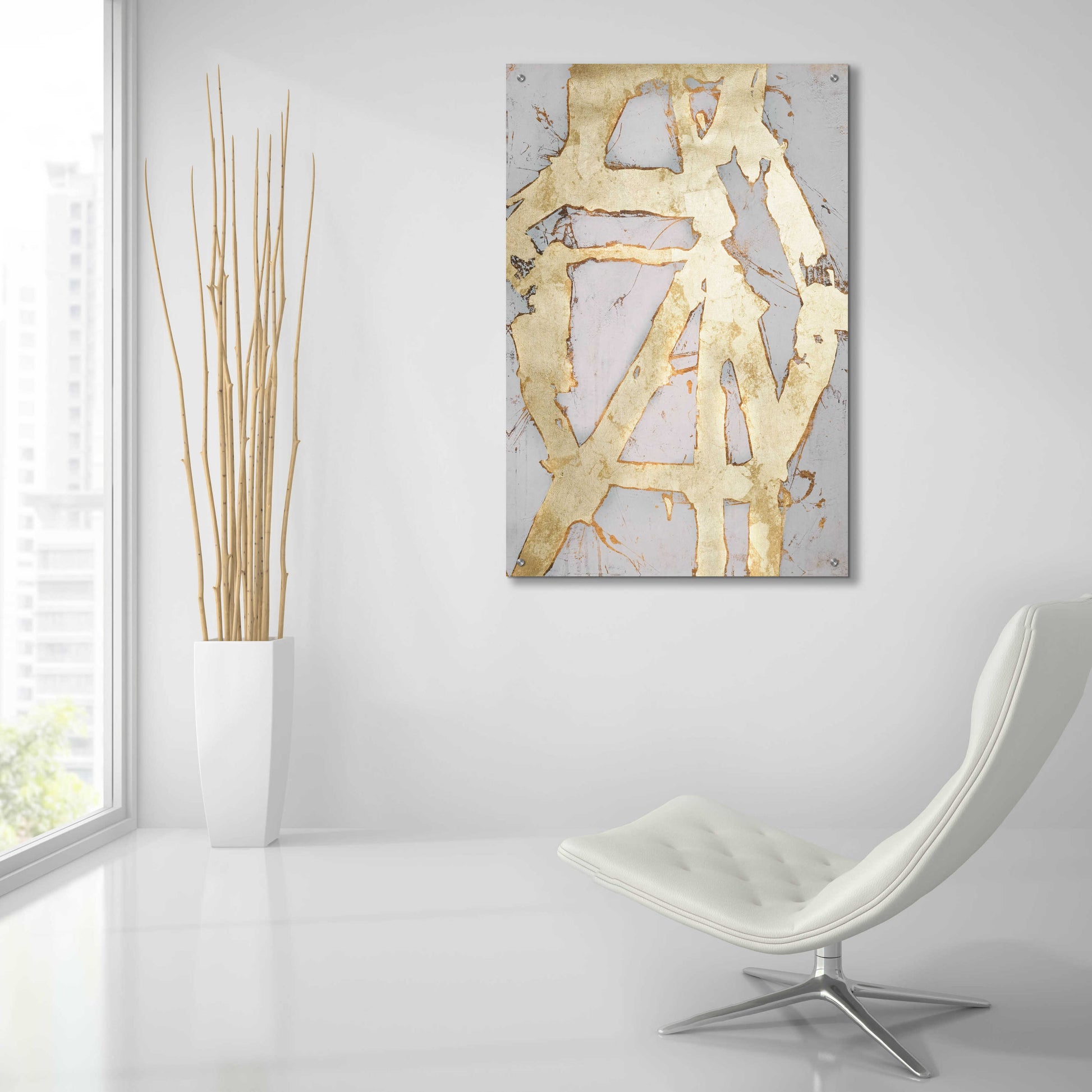 Epic Art 'Ace of Spades in Gold I' by Erin Ashley, Acrylic Glass Wall Art,24x36