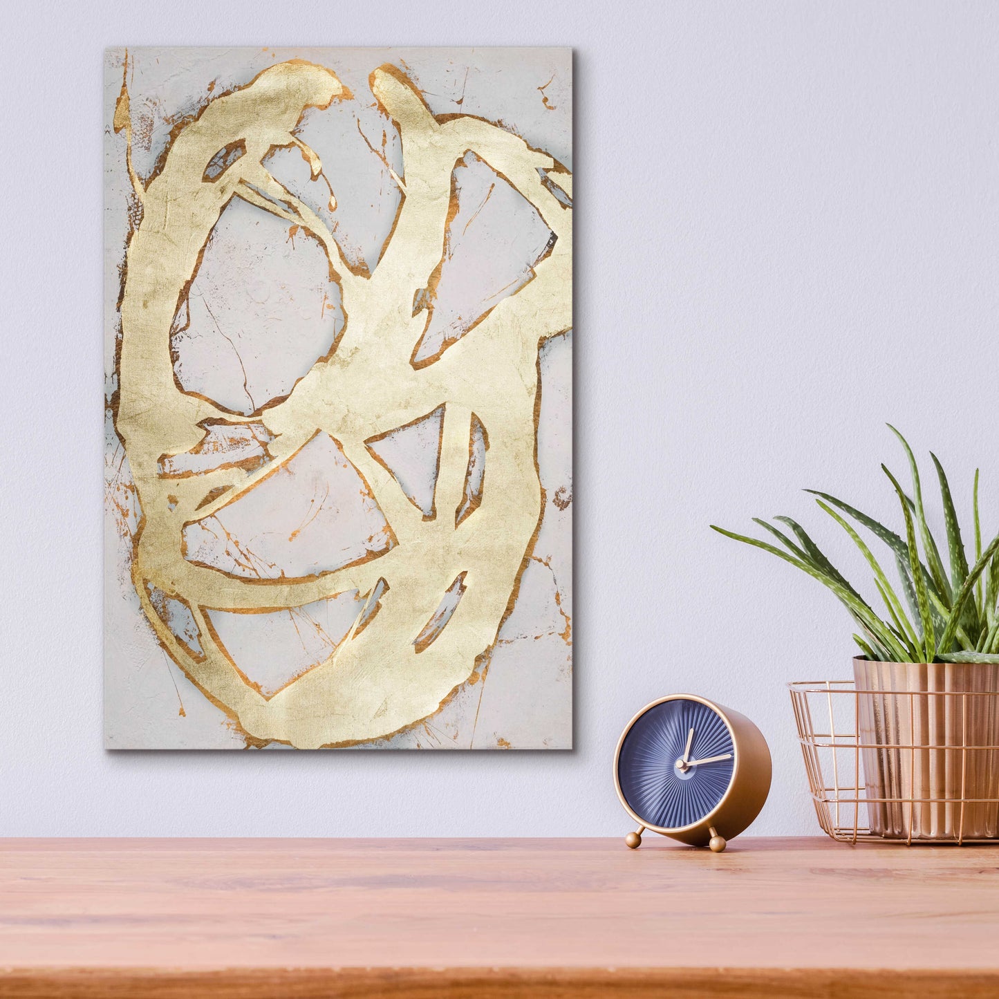 Epic Art 'Ace of Spades in Gold II' by Erin Ashley, Acrylic Glass Wall Art,12x16