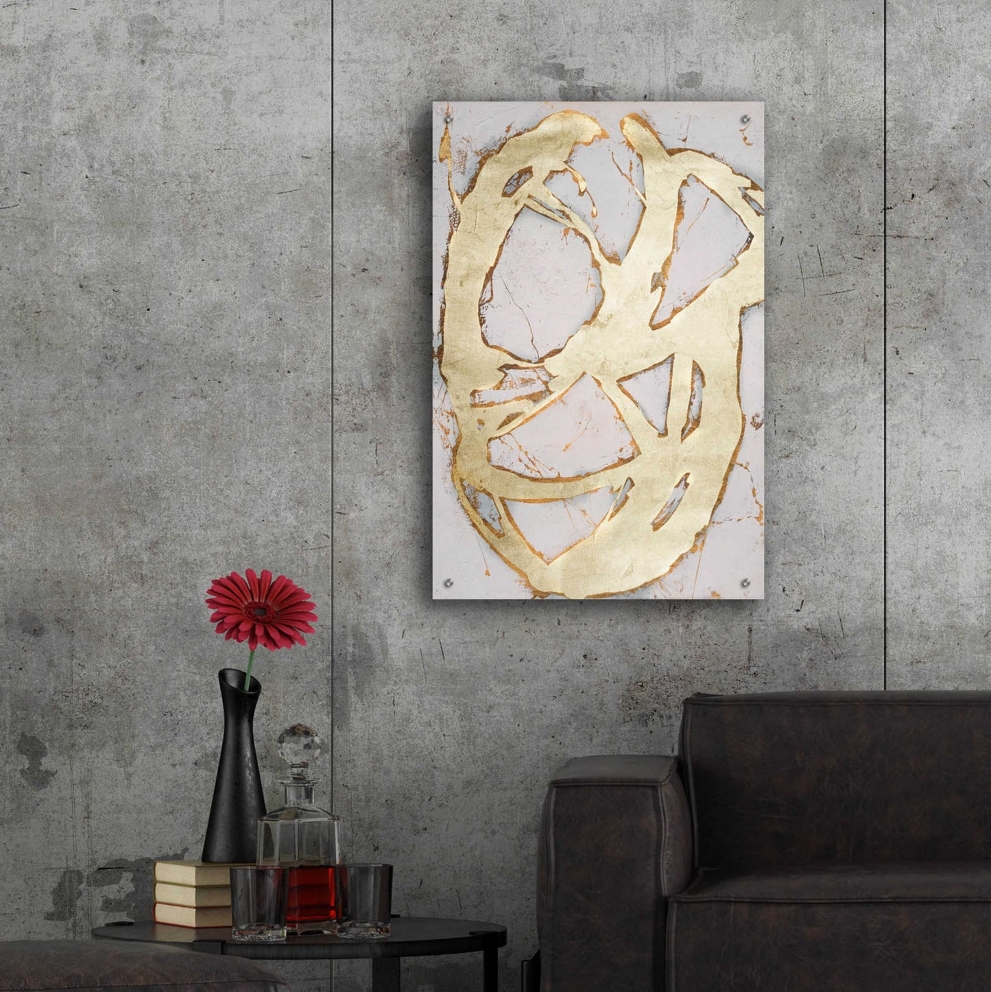 Epic Art 'Ace of Spades in Gold II' by Erin Ashley, Acrylic Glass Wall Art,24x36