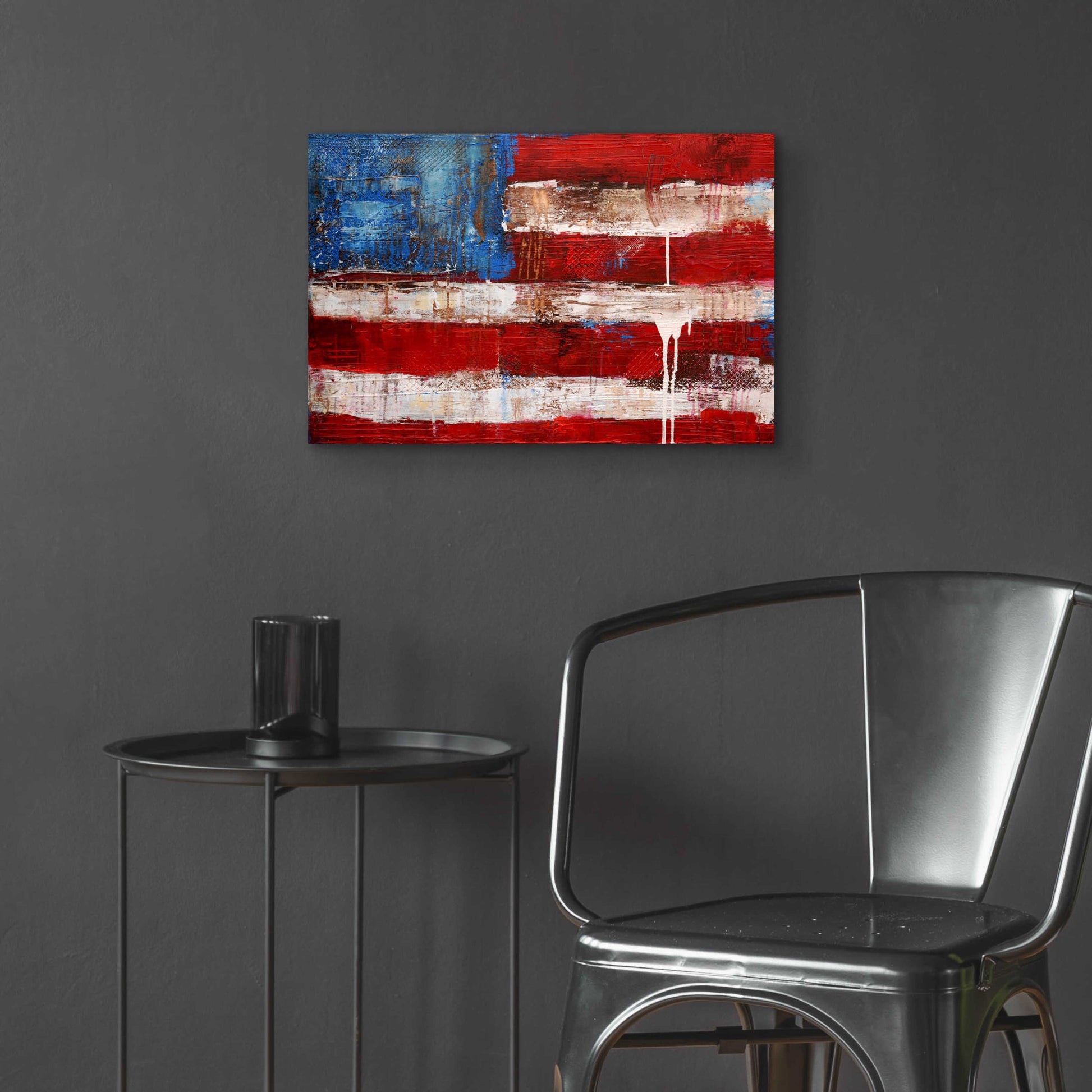 Epic Art 'Ashley American Flag' by Erin Ashley, Acrylic Glass Wall Art,24x16