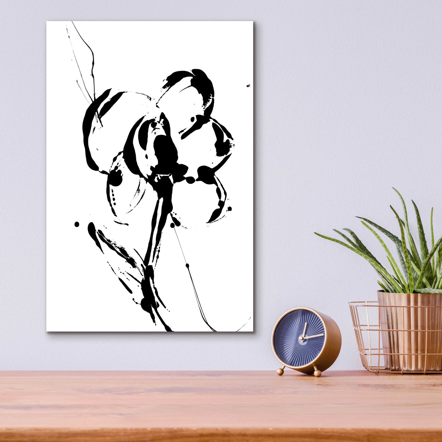 Epic Art 'Flower Squiggle I' by Erin Ashley, Acrylic Glass Wall Art,12x16