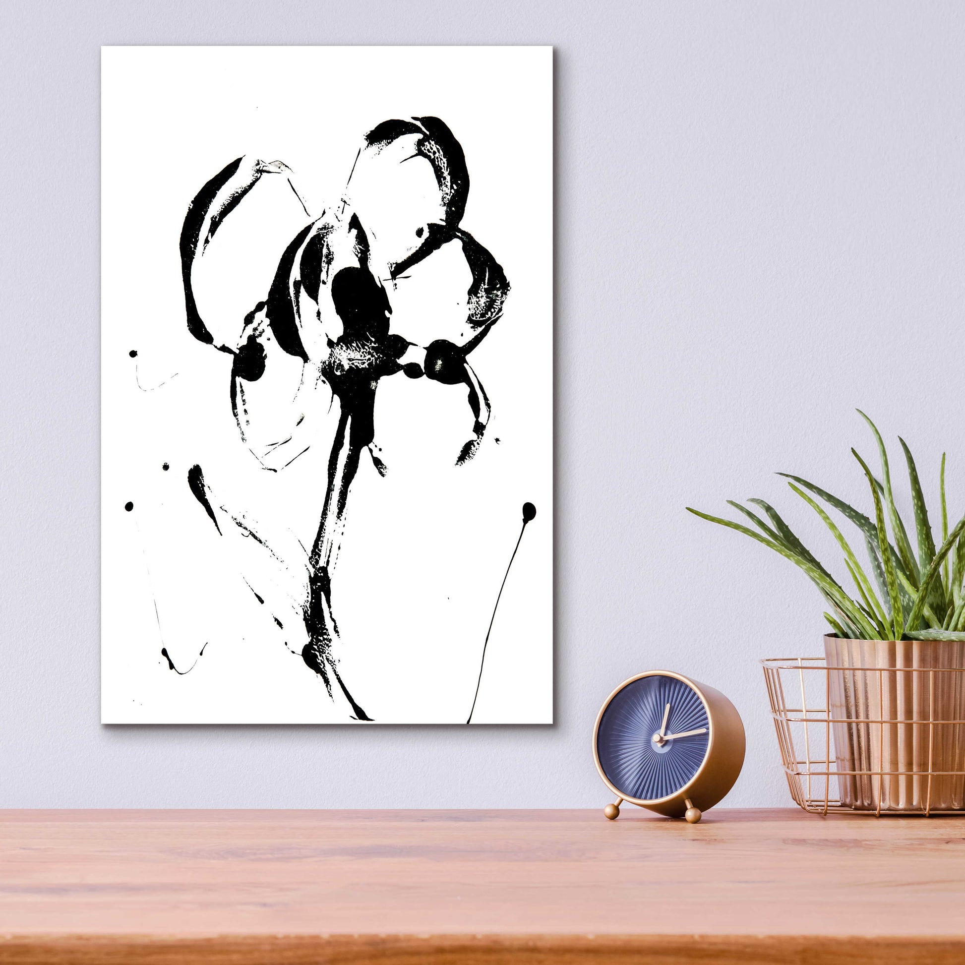 Epic Art 'Flower Squiggle II' by Erin Ashley, Acrylic Glass Wall Art,12x16