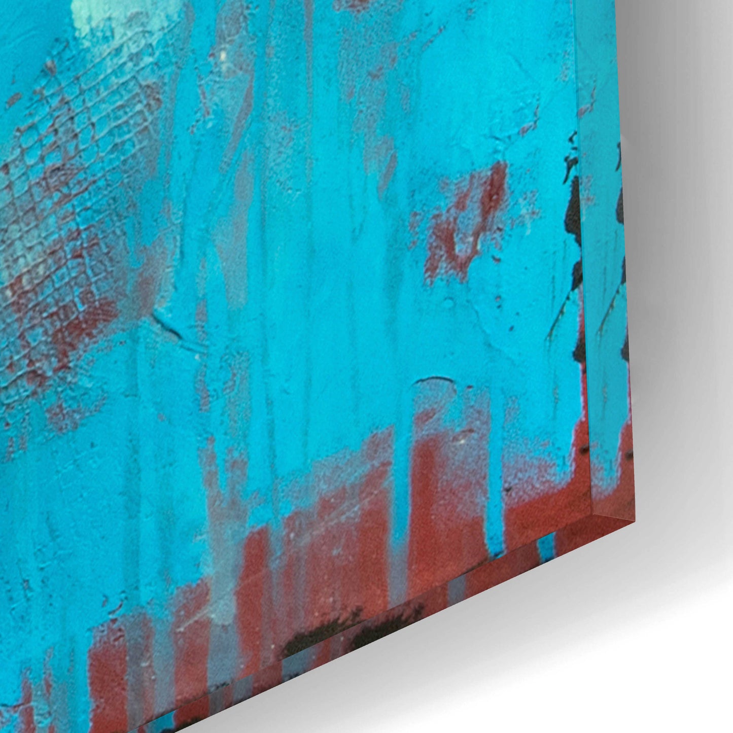 Epic Art 'Matchbox Blue 55' by Erin Ashley, Acrylic Glass Wall Art,12x16