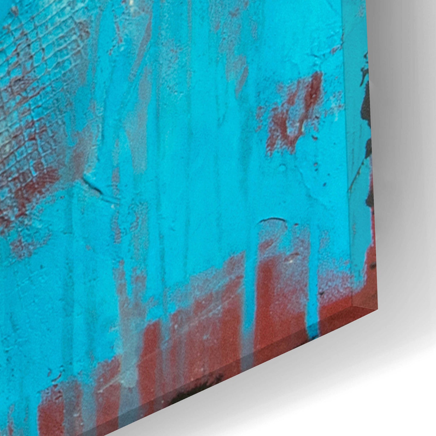 Epic Art 'Matchbox Blue 55' by Erin Ashley, Acrylic Glass Wall Art,16x24