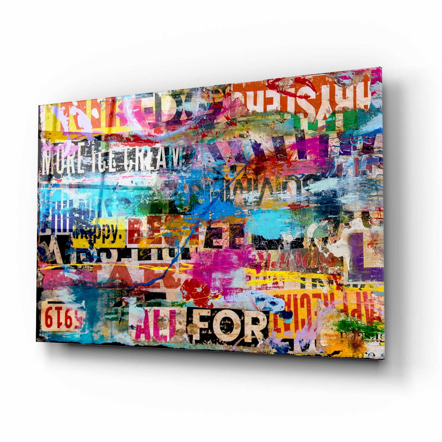 Epic Art 'Metromix Luv I' by Erin Ashley, Acrylic Glass Wall Art,16x12