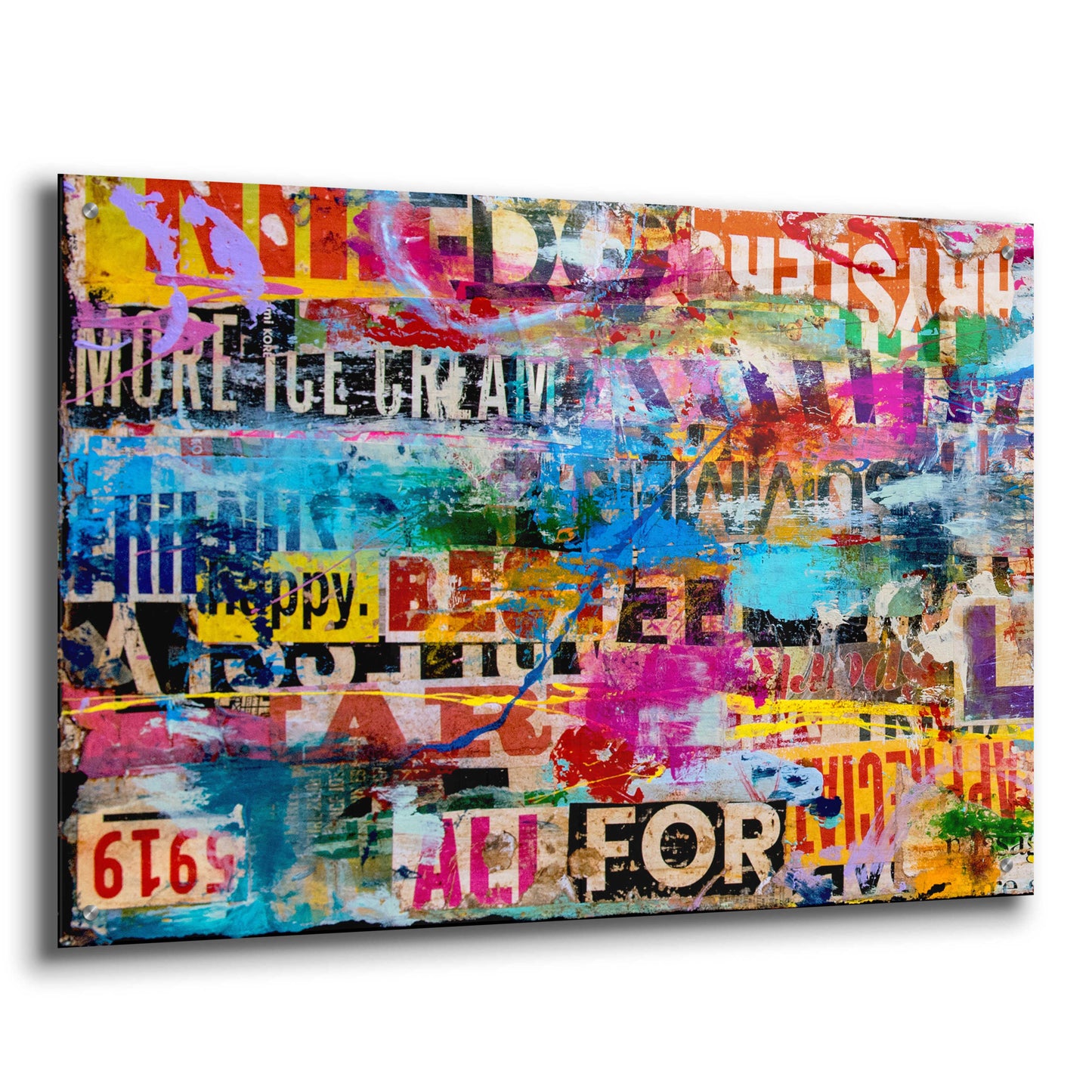 Epic Art 'Metromix Luv I' by Erin Ashley, Acrylic Glass Wall Art,36x24