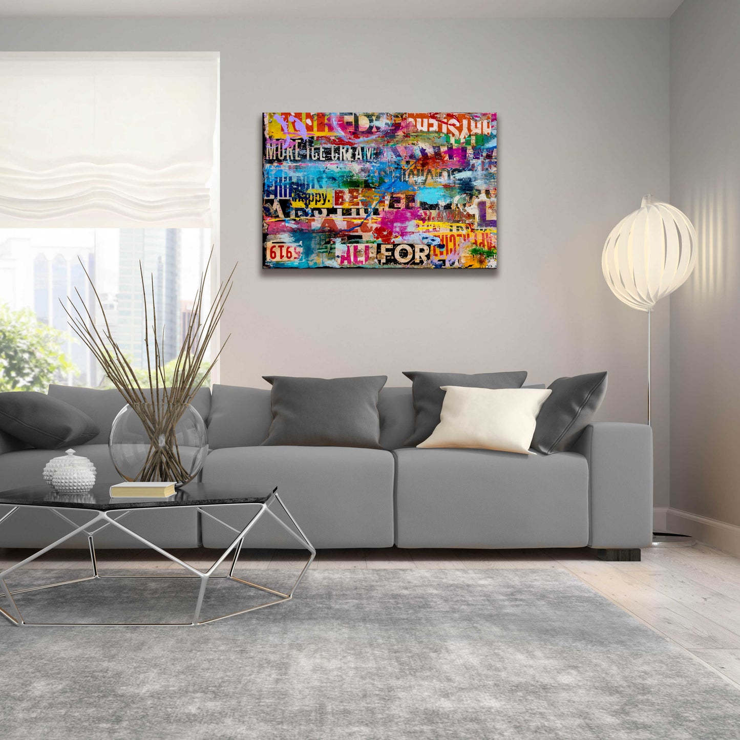 Epic Art 'Metromix Luv I' by Erin Ashley, Acrylic Glass Wall Art,36x24