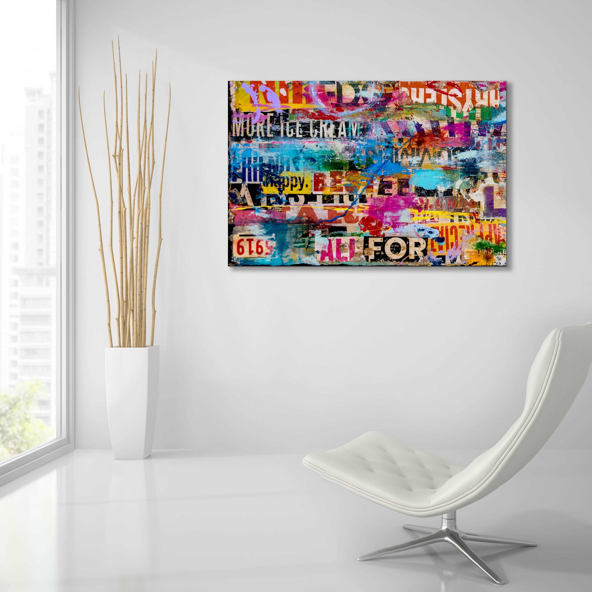 Epic Art 'Metromix Luv I' by Erin Ashley, Acrylic Glass Wall Art,36x24