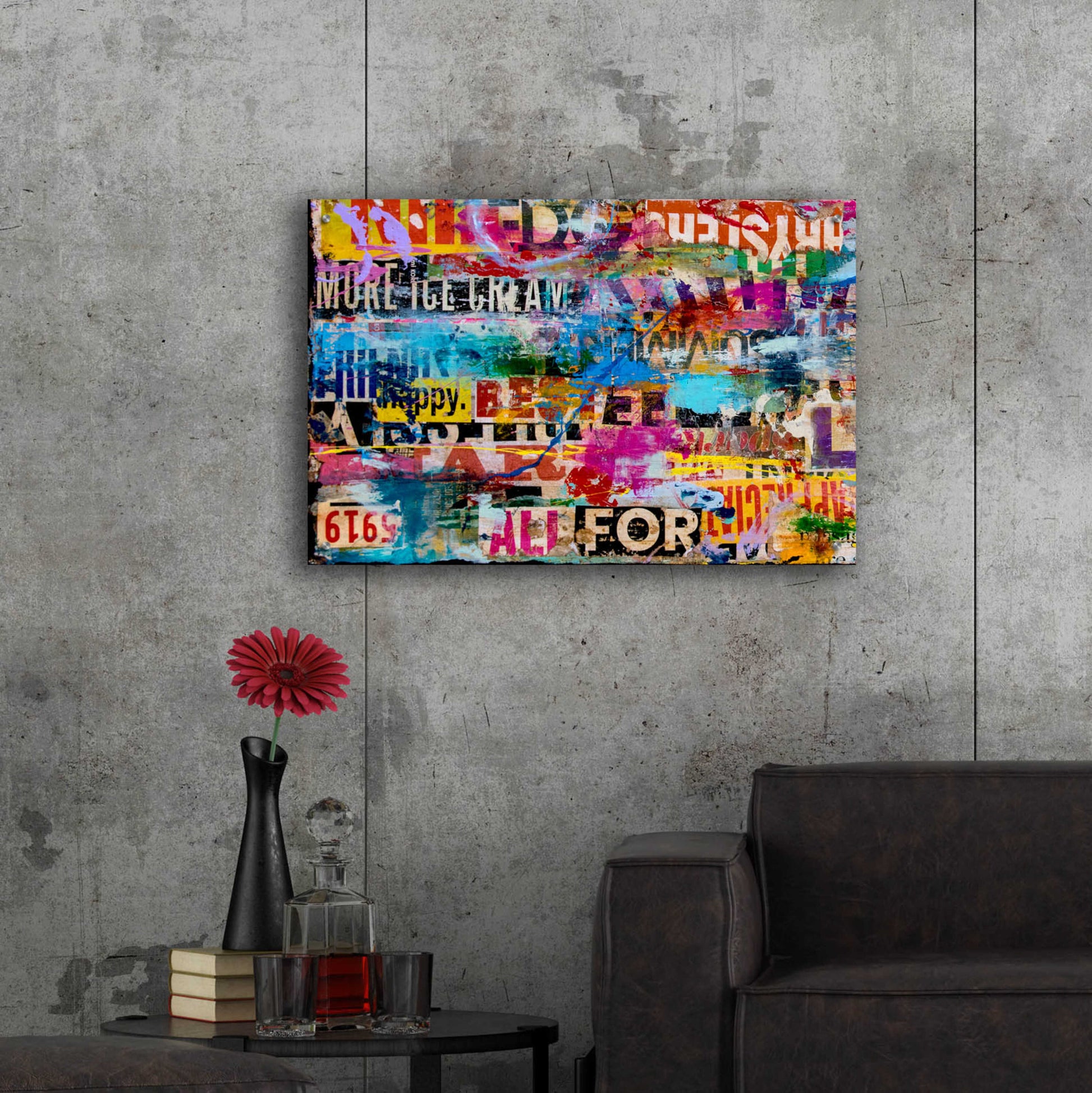 Epic Art 'Metromix Luv I' by Erin Ashley, Acrylic Glass Wall Art,36x24