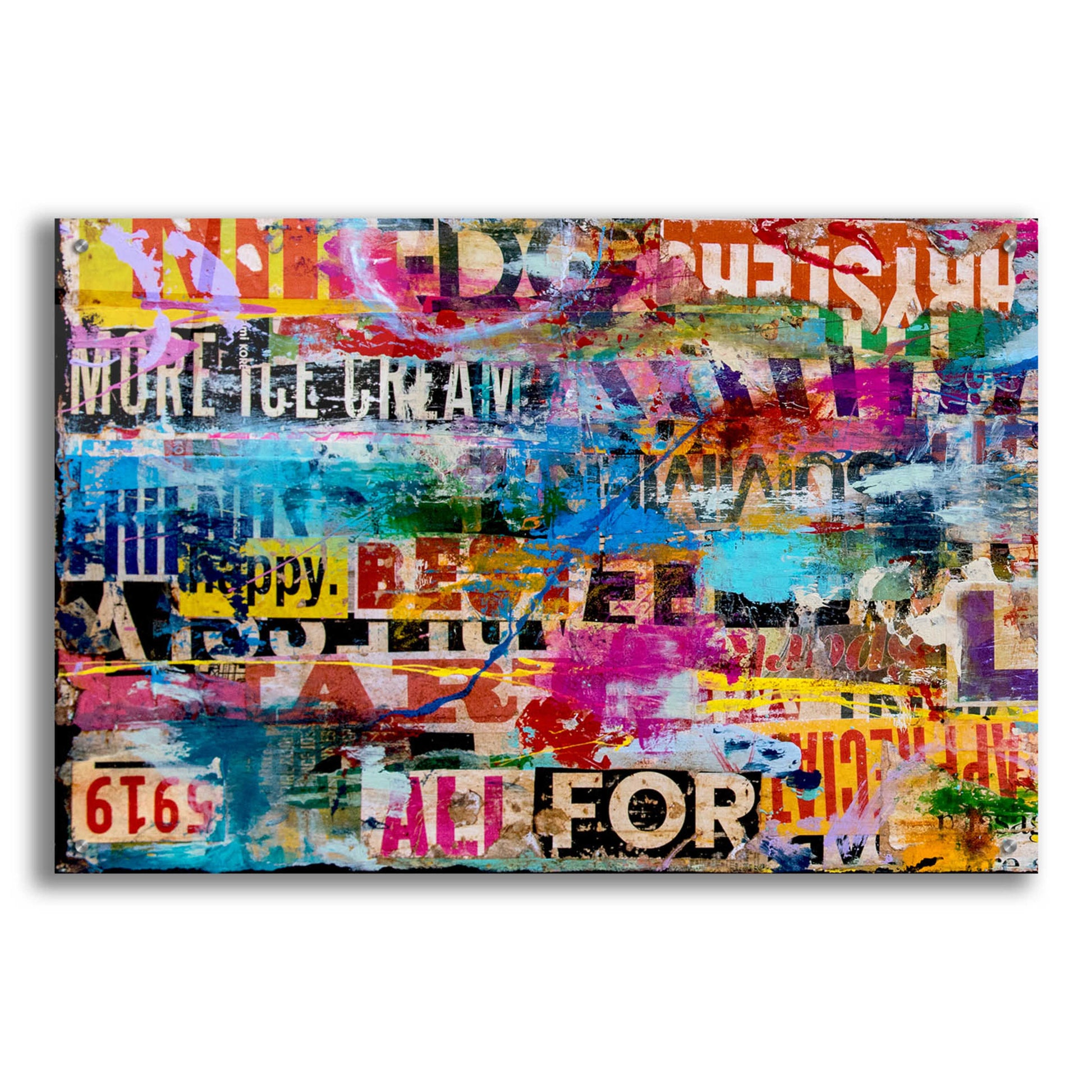 Epic Art 'Metromix Luv I' by Erin Ashley, Acrylic Glass Wall Art,36x24