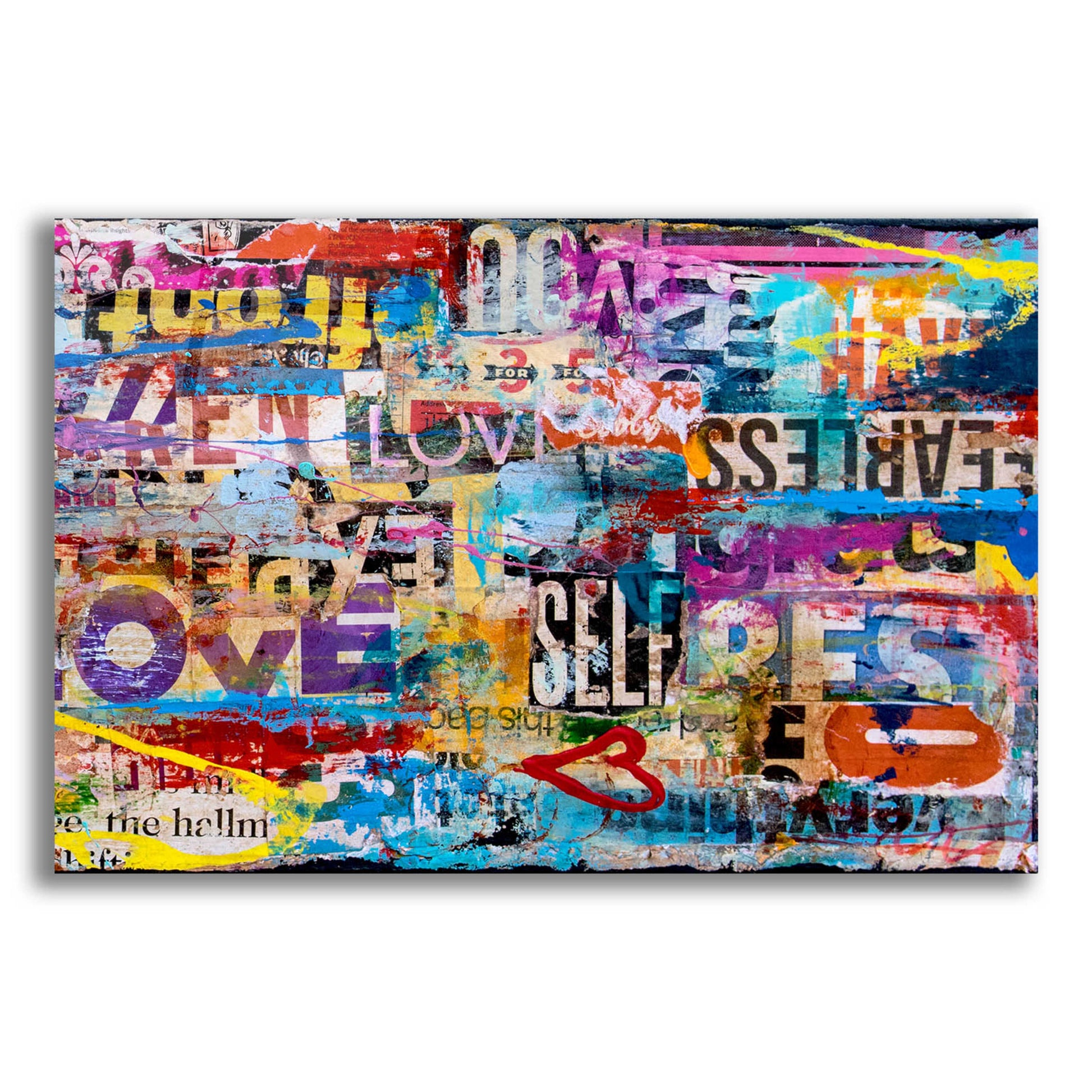 Epic Art 'Metromix Luv II' by Erin Ashley, Acrylic Glass Wall Art,16x12