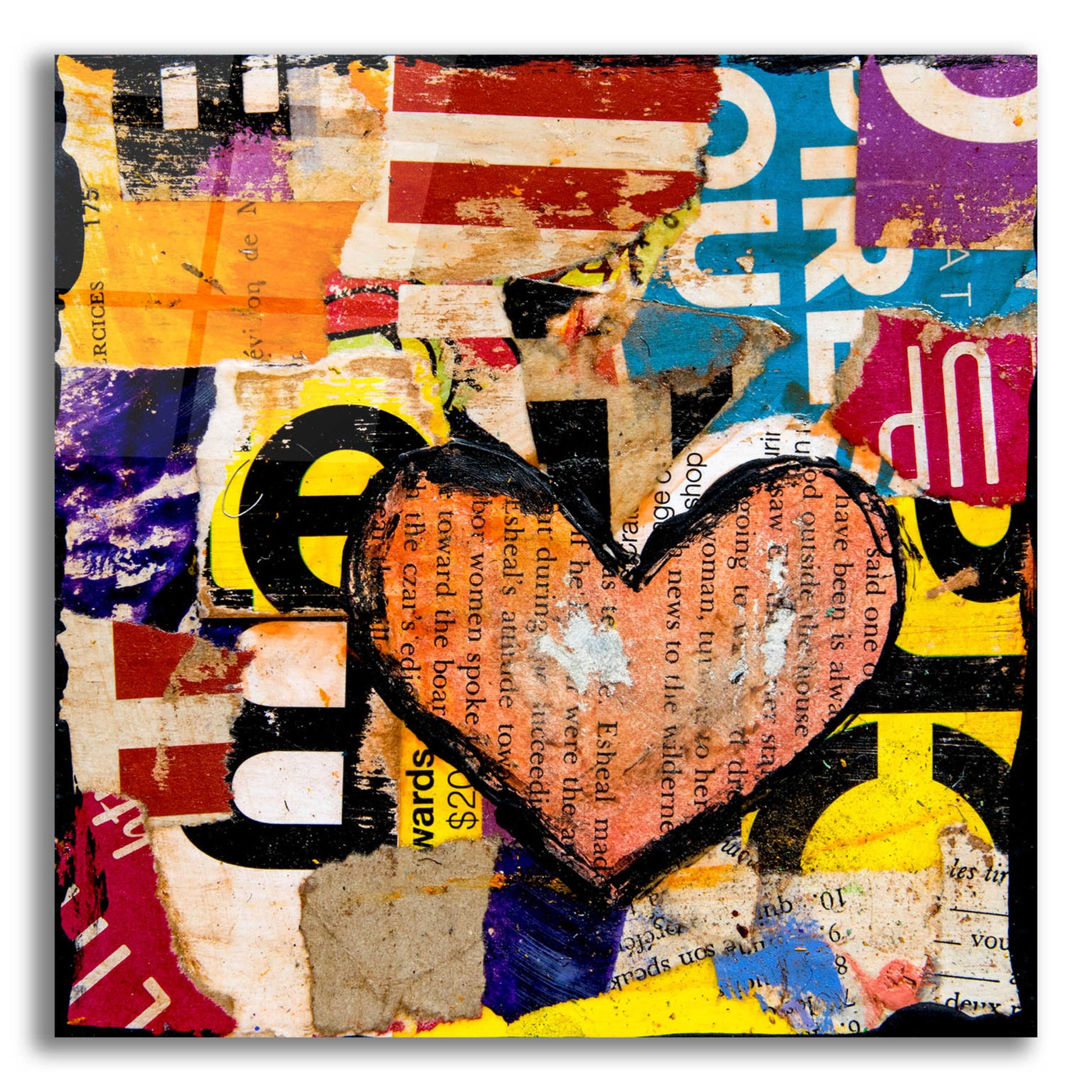 Epic Art 'Mixed Luv' by Erin Ashley, Acrylic Glass Wall Art,12x12