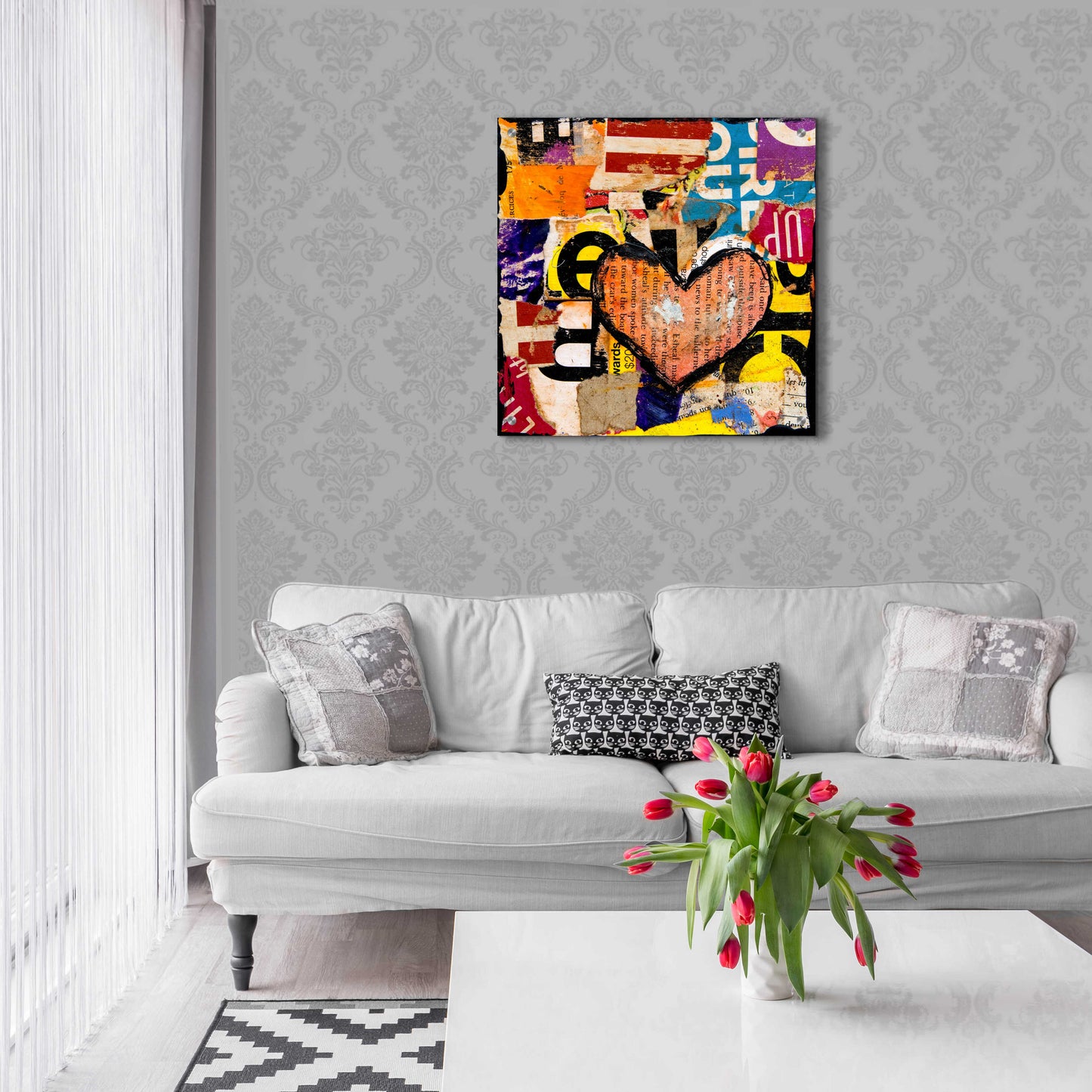 Epic Art 'Mixed Luv' by Erin Ashley, Acrylic Glass Wall Art,24x24