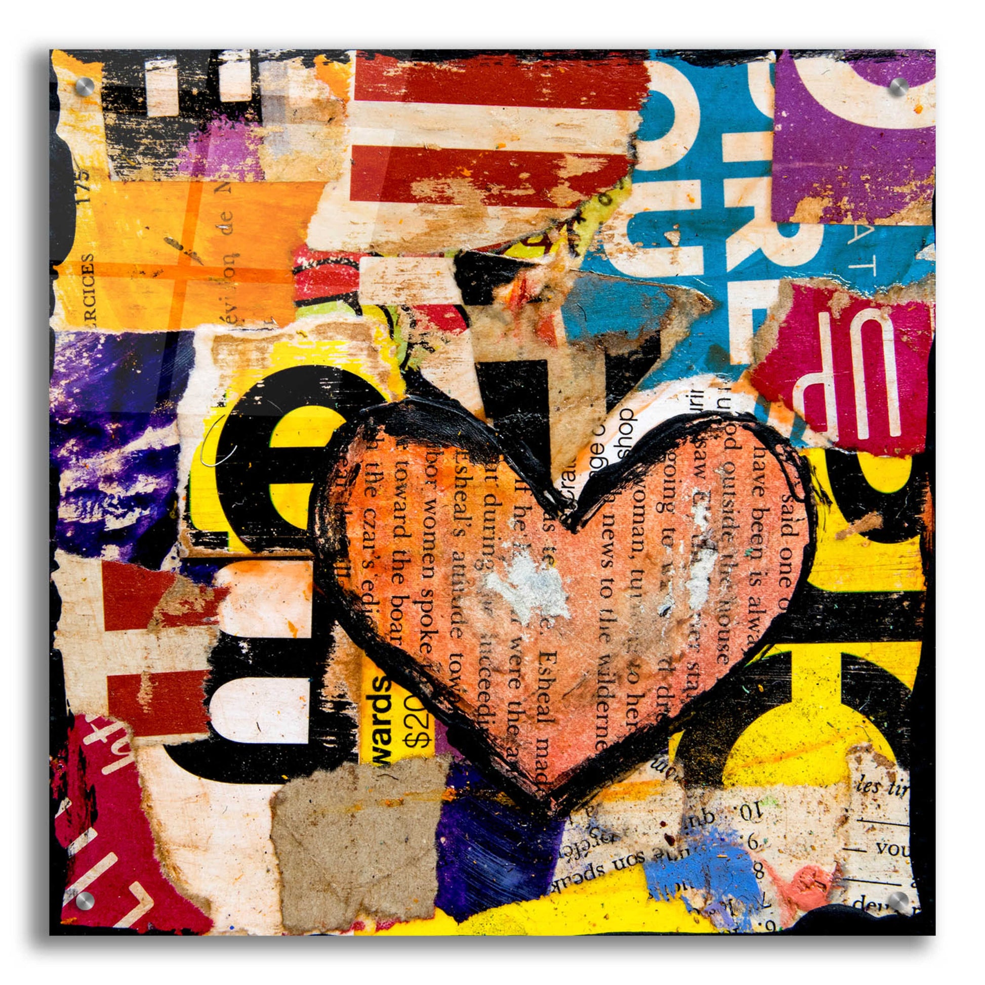 Epic Art 'Mixed Luv' by Erin Ashley, Acrylic Glass Wall Art,24x24