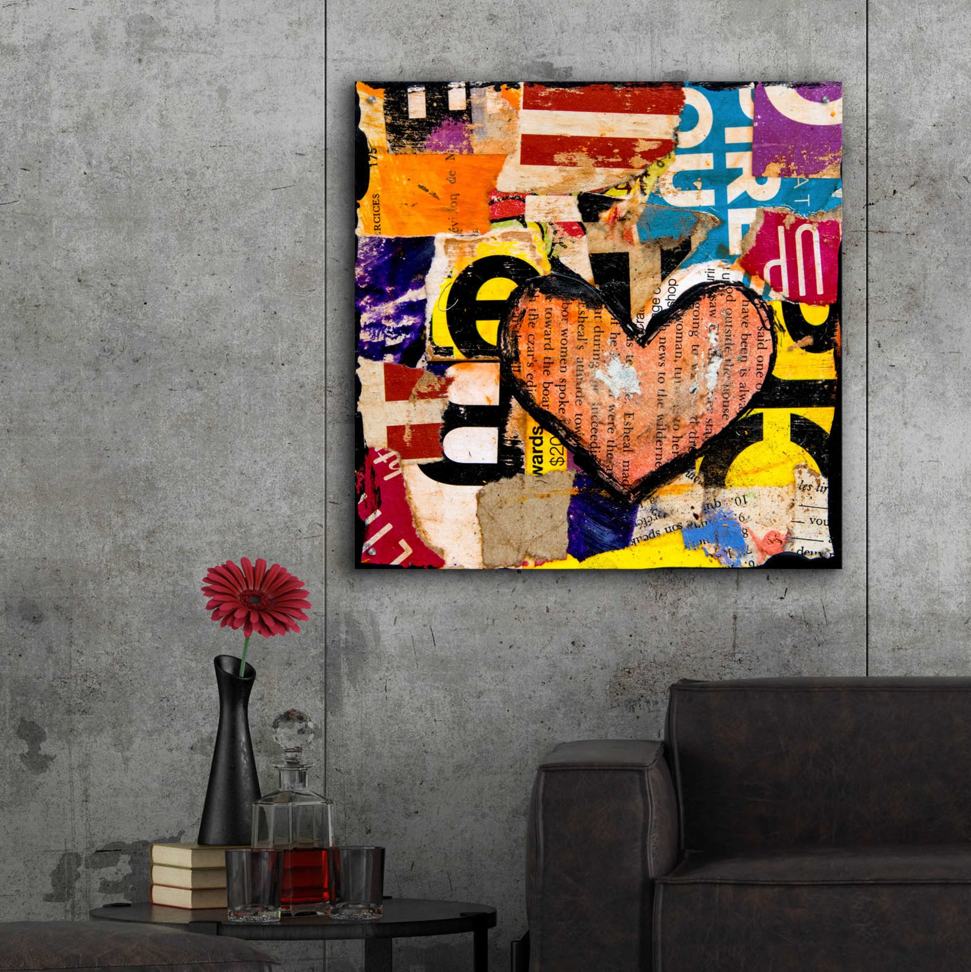 Epic Art 'Mixed Luv' by Erin Ashley, Acrylic Glass Wall Art,36x36