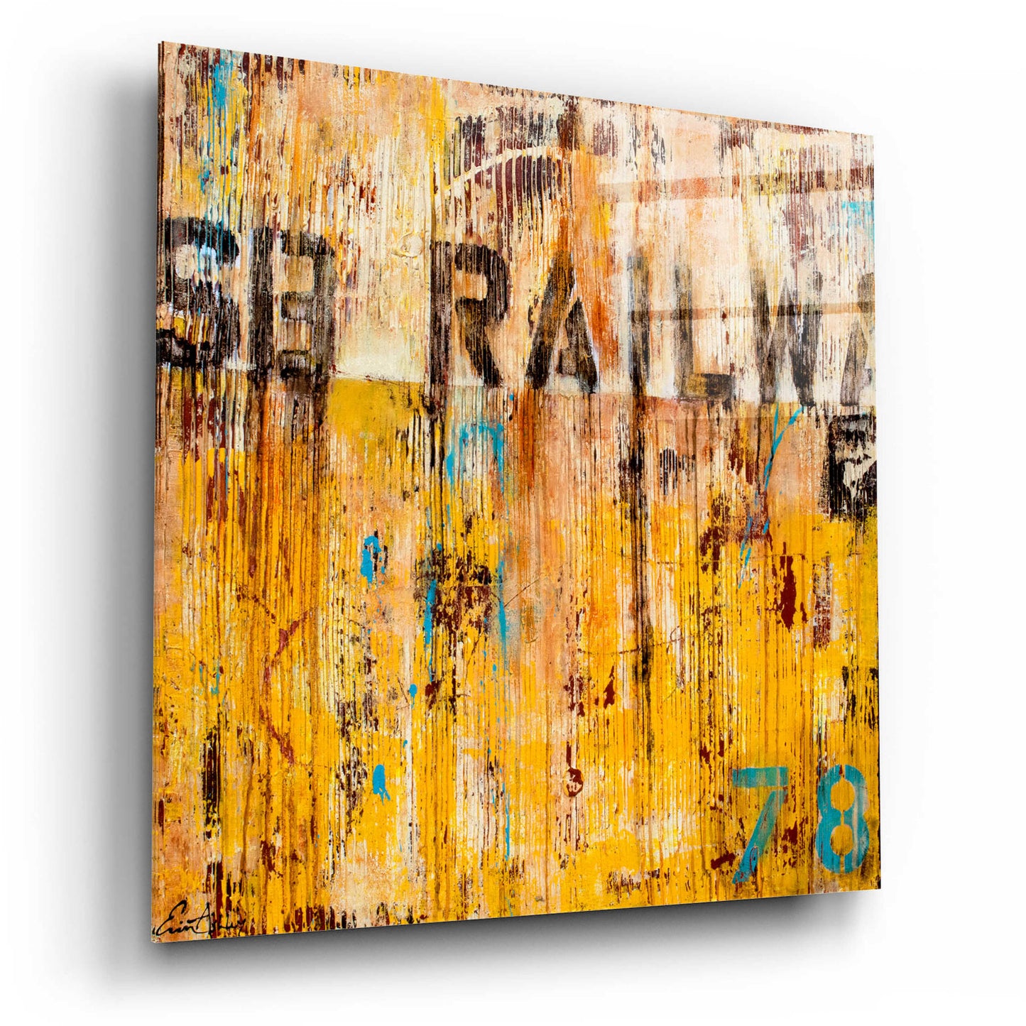 Epic Art 'Southbound Railway' by Erin Ashley, Acrylic Glass Wall Art,12x12