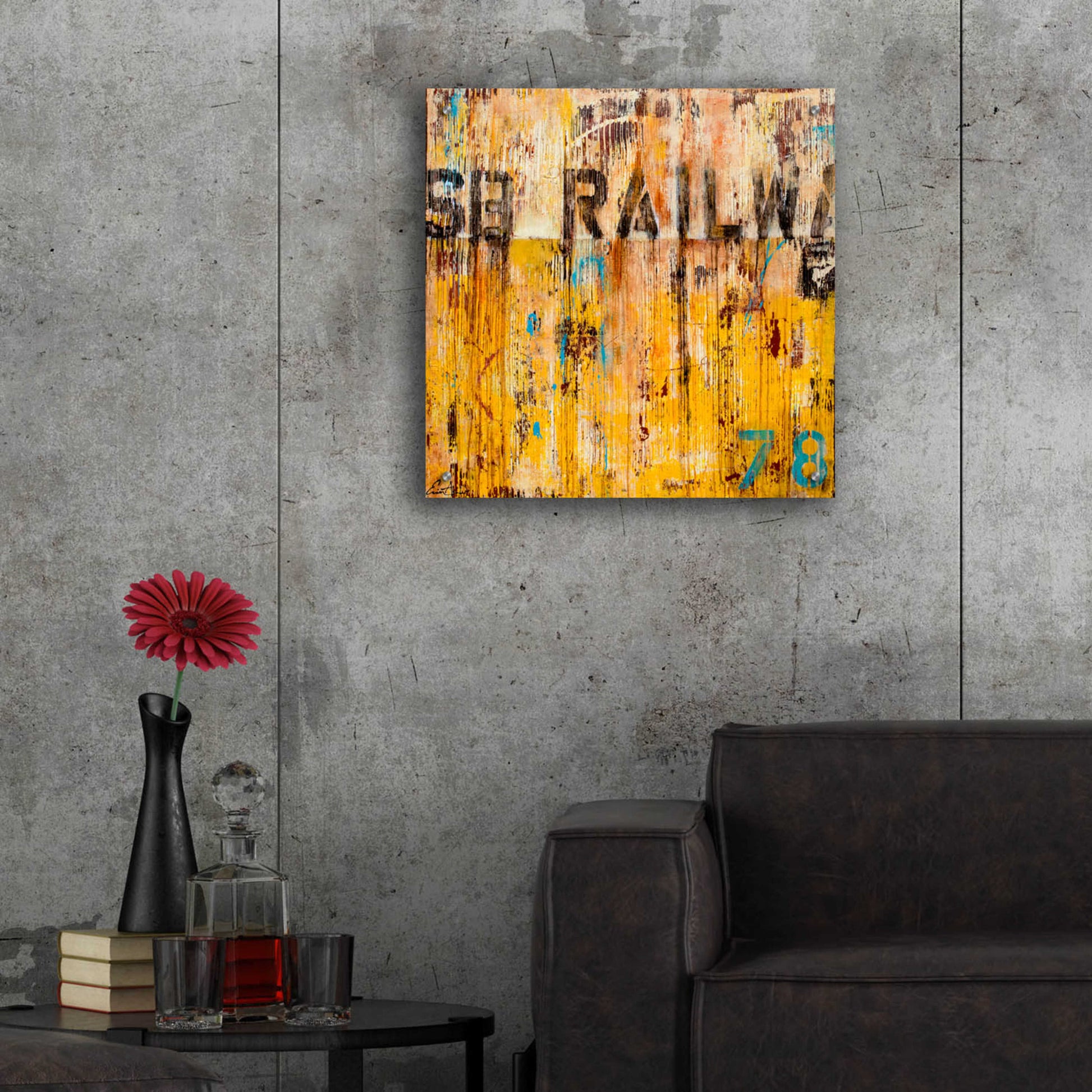 Epic Art 'Southbound Railway' by Erin Ashley, Acrylic Glass Wall Art,24x24