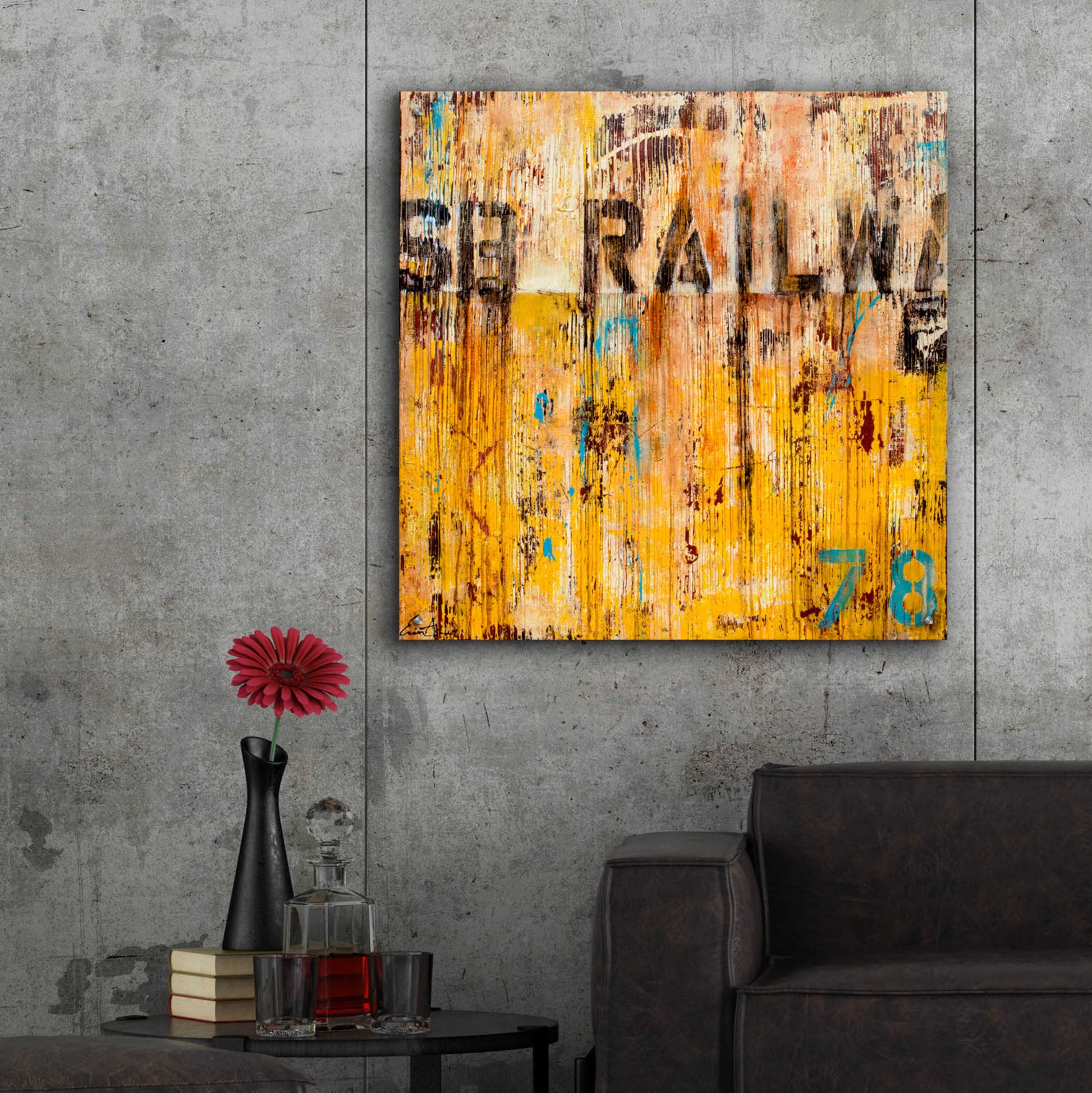 Epic Art 'Southbound Railway' by Erin Ashley, Acrylic Glass Wall Art,36x36