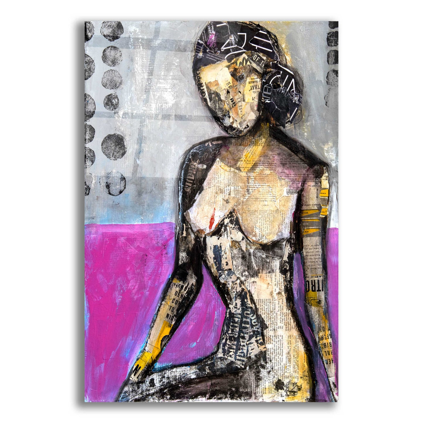 Epic Art 'Girl in the Media' by Erin Ashley, Acrylic Glass Wall Art,12x16