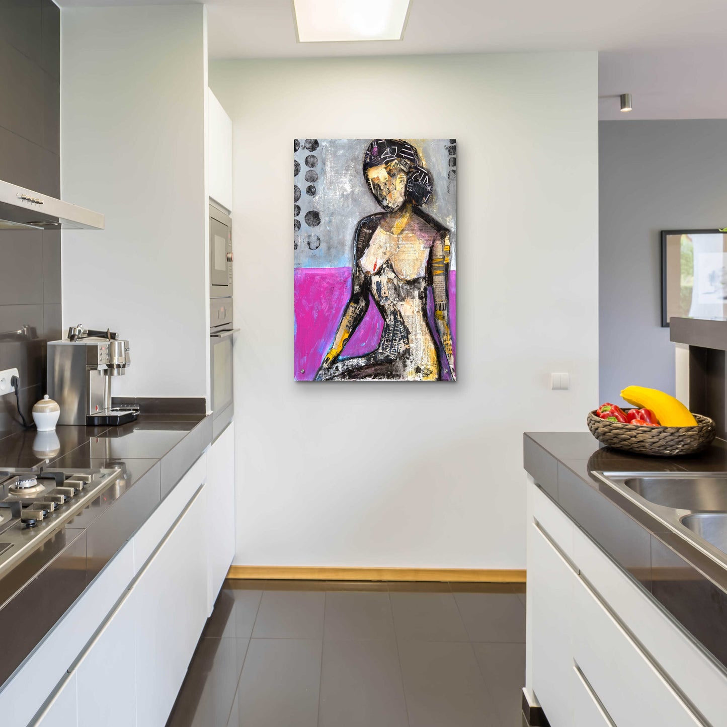 Epic Art 'Girl in the Media' by Erin Ashley, Acrylic Glass Wall Art,24x36