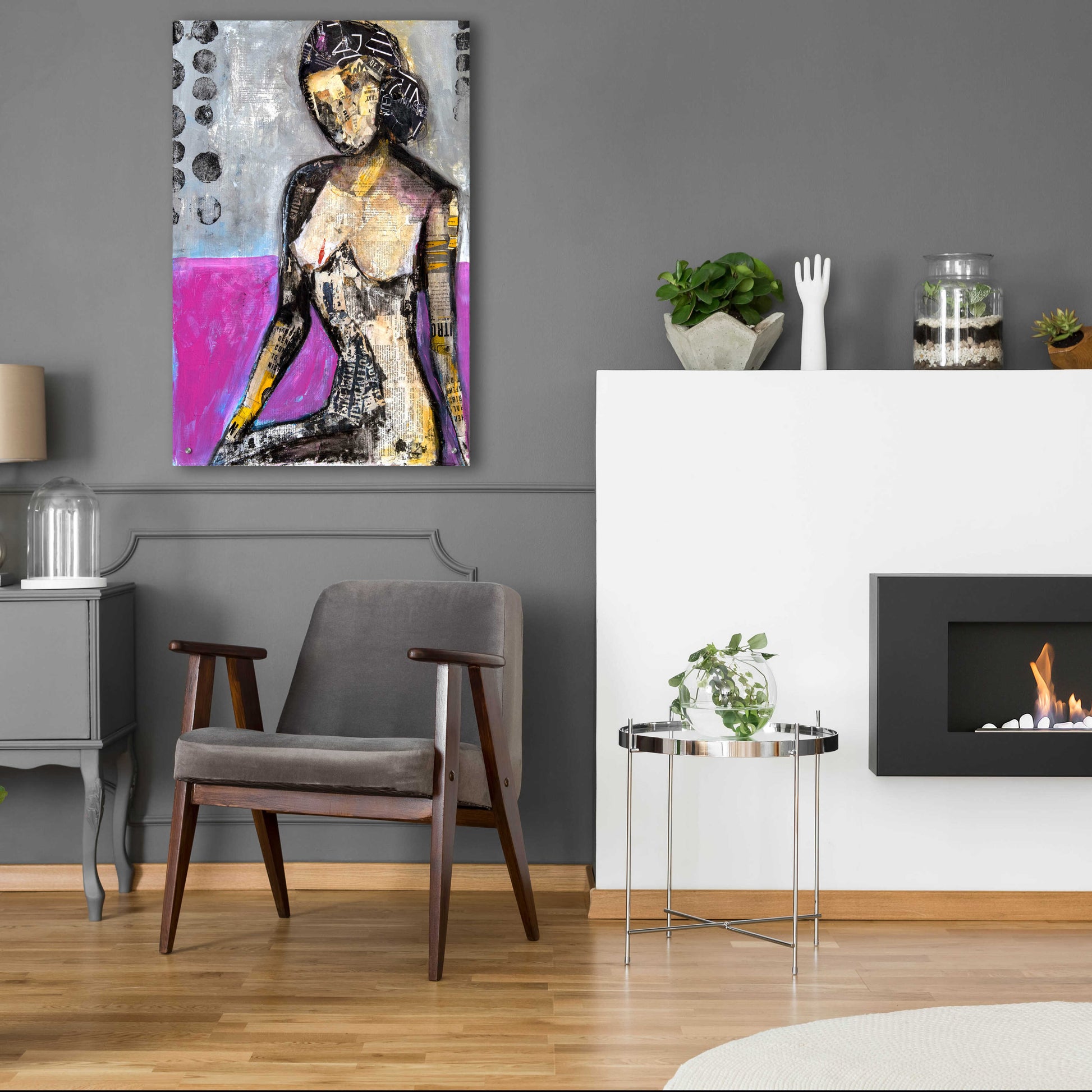 Epic Art 'Girl in the Media' by Erin Ashley, Acrylic Glass Wall Art,24x36