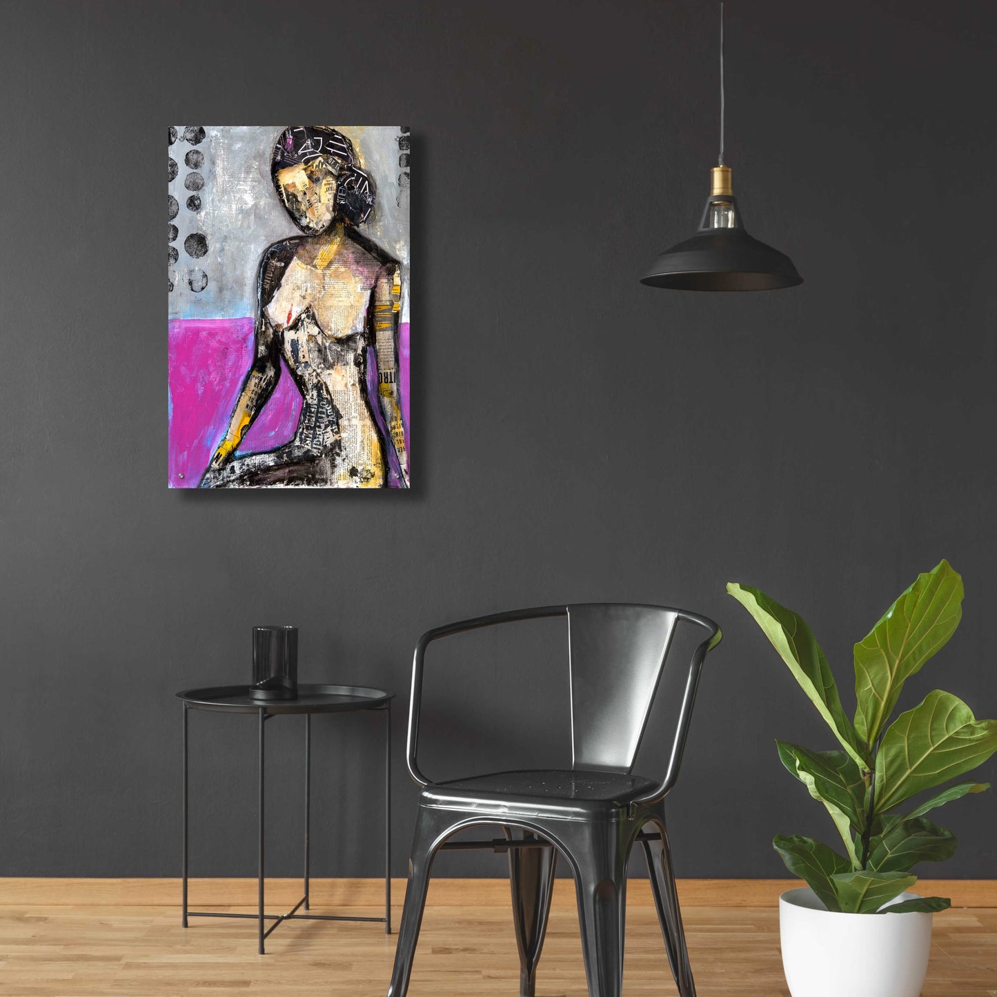 Epic Art 'Girl in the Media' by Erin Ashley, Acrylic Glass Wall Art,24x36