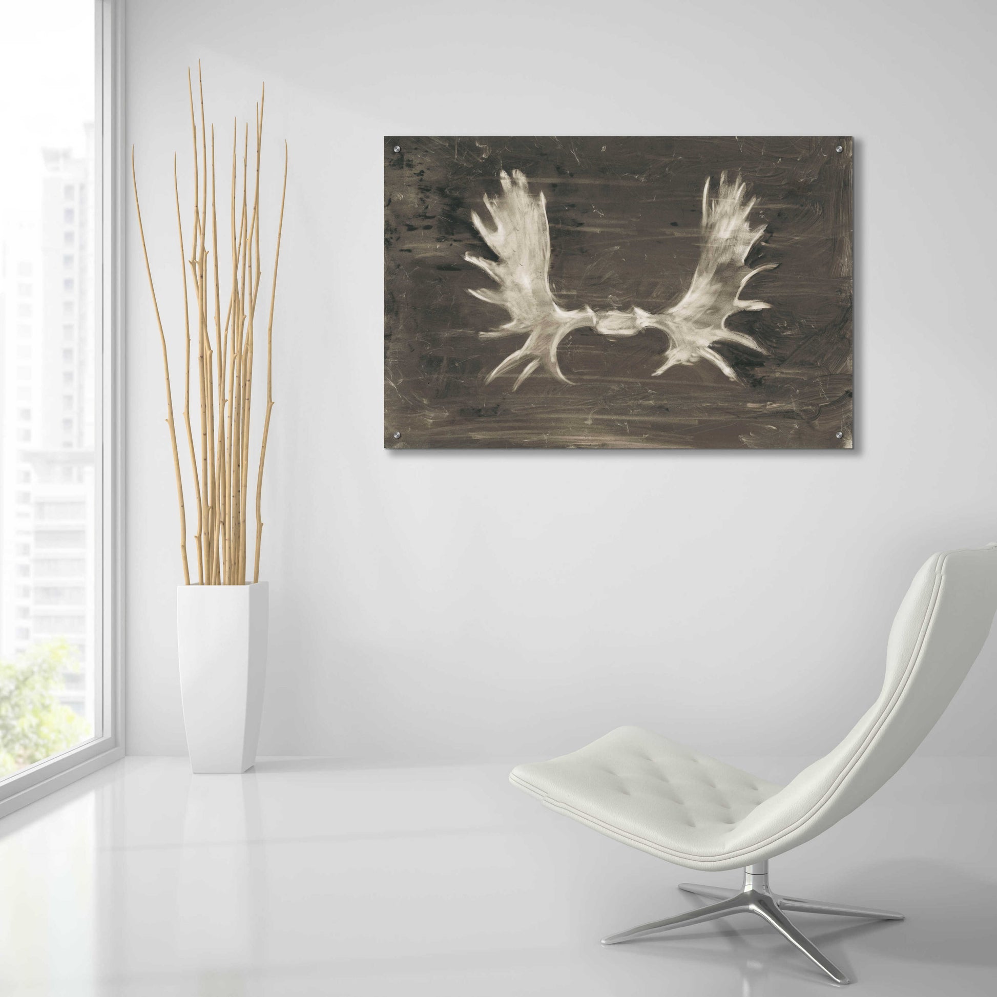 Epic Art 'Rustic Moose Mount I' by Ethan Harper, Acrylic Glass Wall Art,36x24