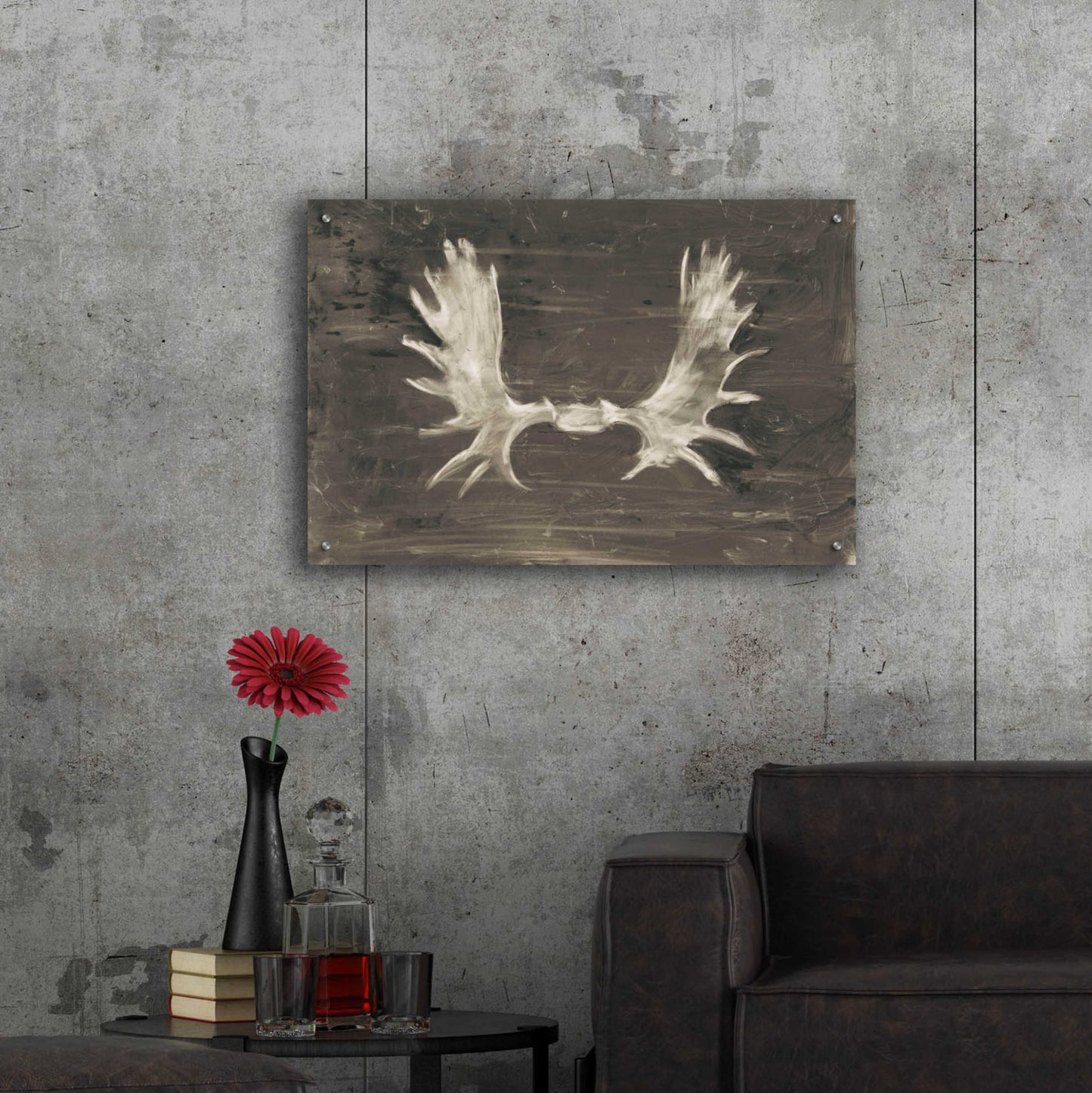 Epic Art 'Rustic Moose Mount I' by Ethan Harper, Acrylic Glass Wall Art,36x24