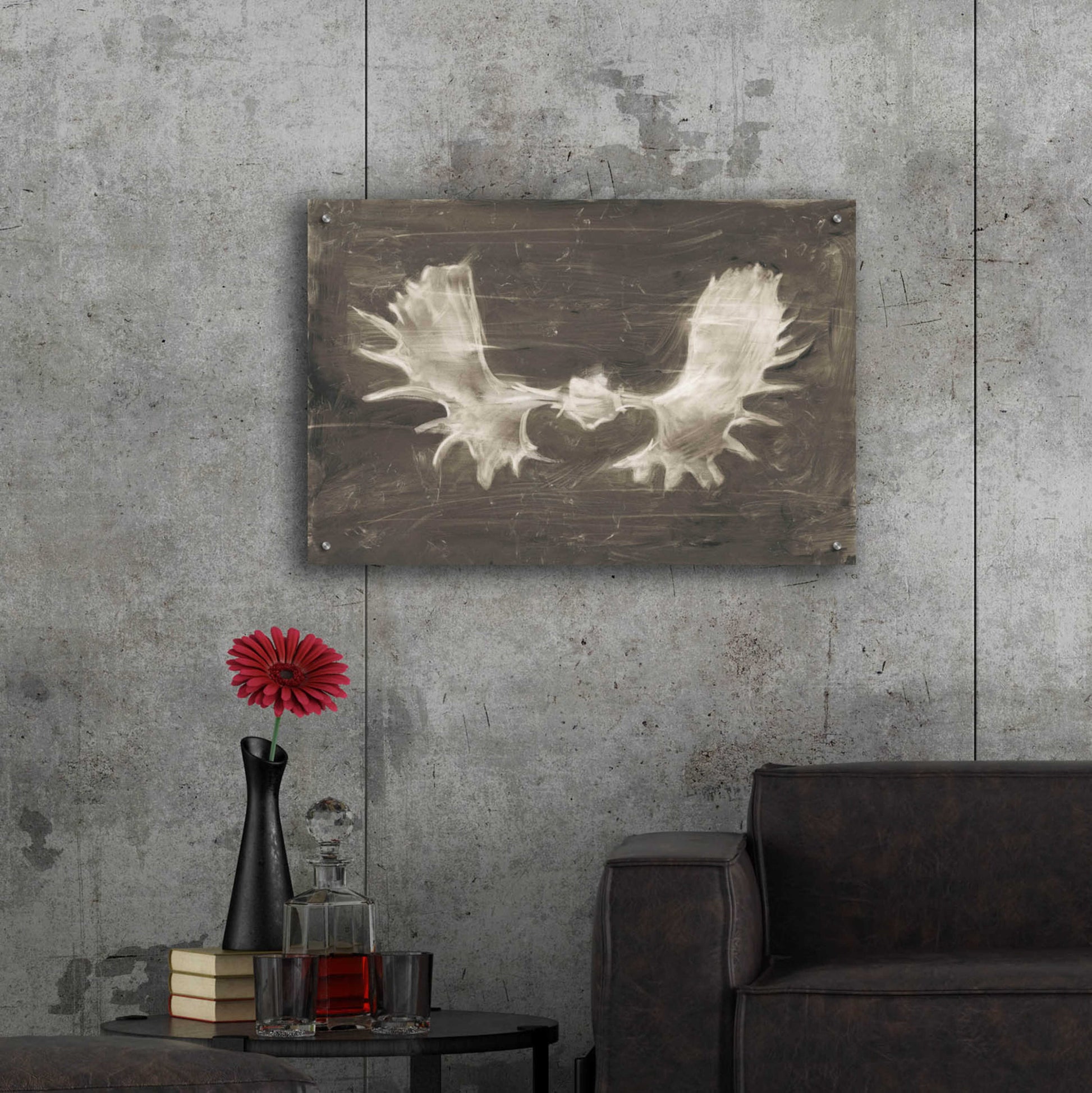 Epic Art 'Rustic Moose Mount II' by Ethan Harper, Acrylic Glass Wall Art,36x24