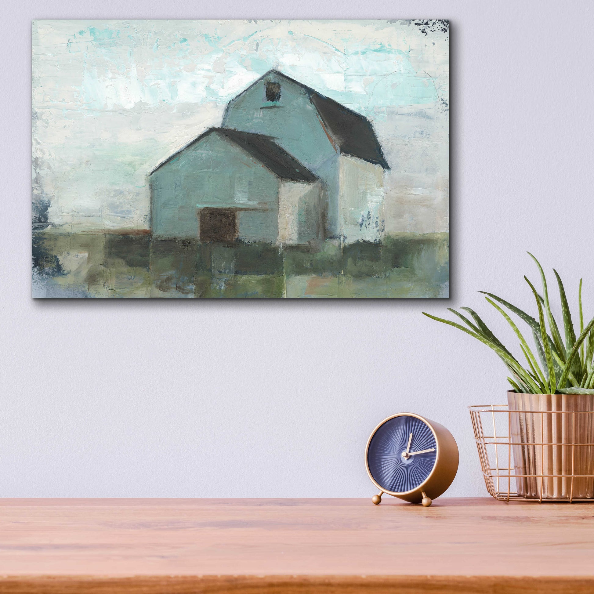 Epic Art 'Barn at Sunset I' by Ethan Harper, Acrylic Glass Wall Art,16x12