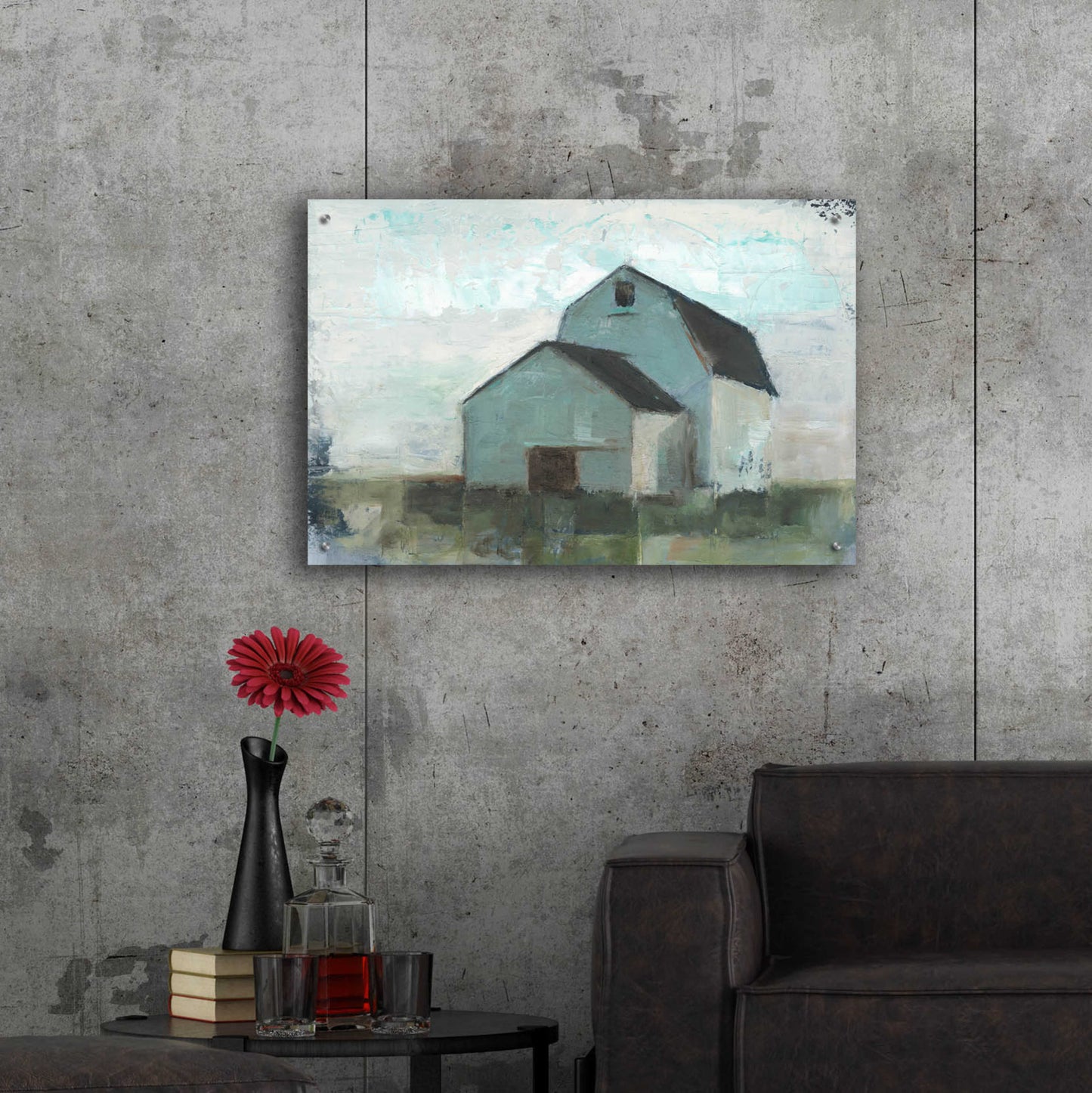 Epic Art 'Barn at Sunset I' by Ethan Harper, Acrylic Glass Wall Art,36x24