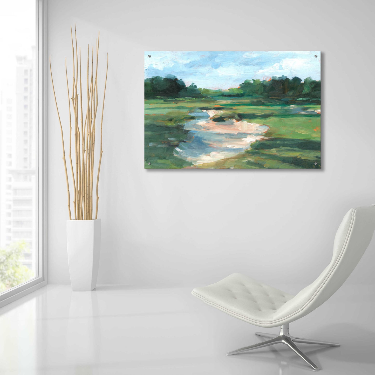 Epic Art 'Golf Course Study I' by Ethan Harper, Acrylic Glass Wall Art,36x24