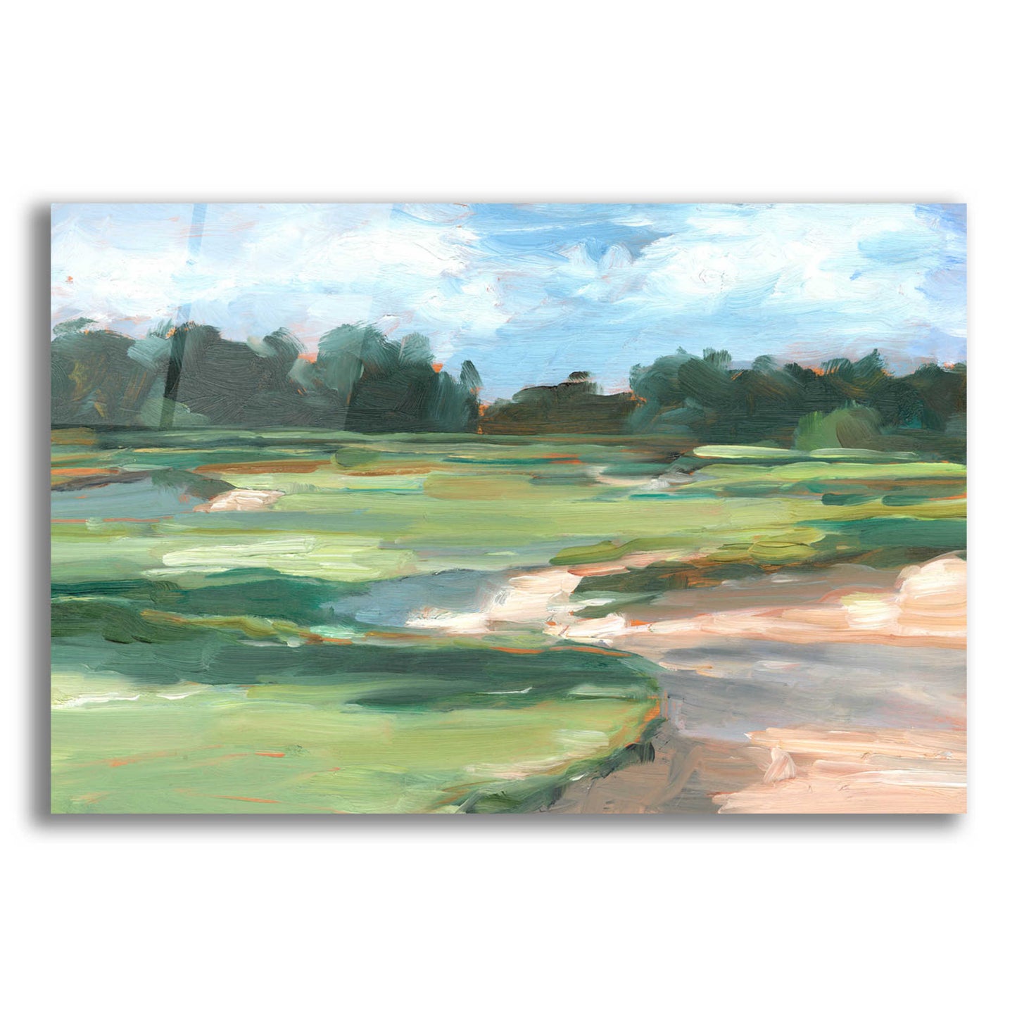 Epic Art 'Golf Course Study II' by Ethan Harper, Acrylic Glass Wall Art,16x12