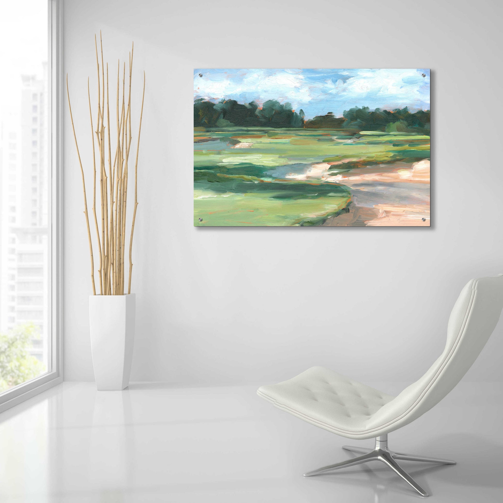 Epic Art 'Golf Course Study II' by Ethan Harper, Acrylic Glass Wall Art,36x24