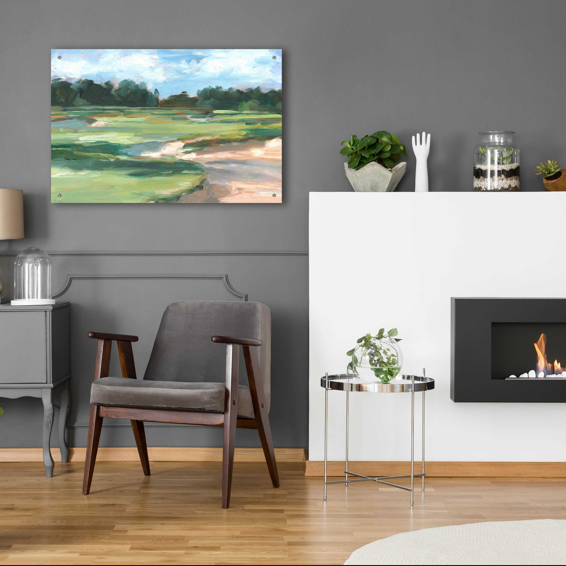 Epic Art 'Golf Course Study II' by Ethan Harper, Acrylic Glass Wall Art,36x24