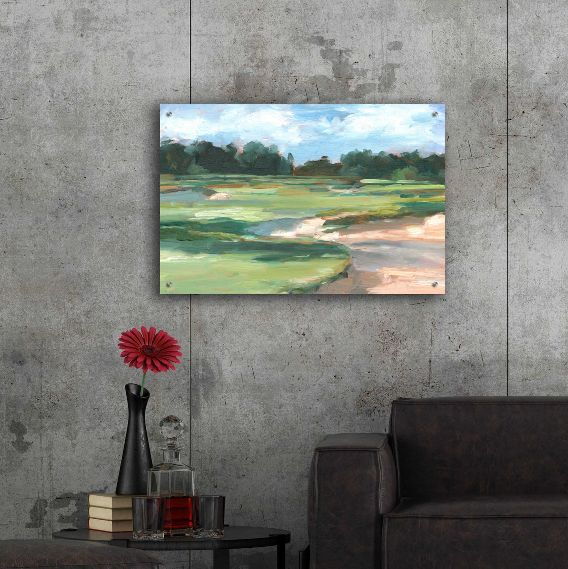 Epic Art 'Golf Course Study II' by Ethan Harper, Acrylic Glass Wall Art,36x24