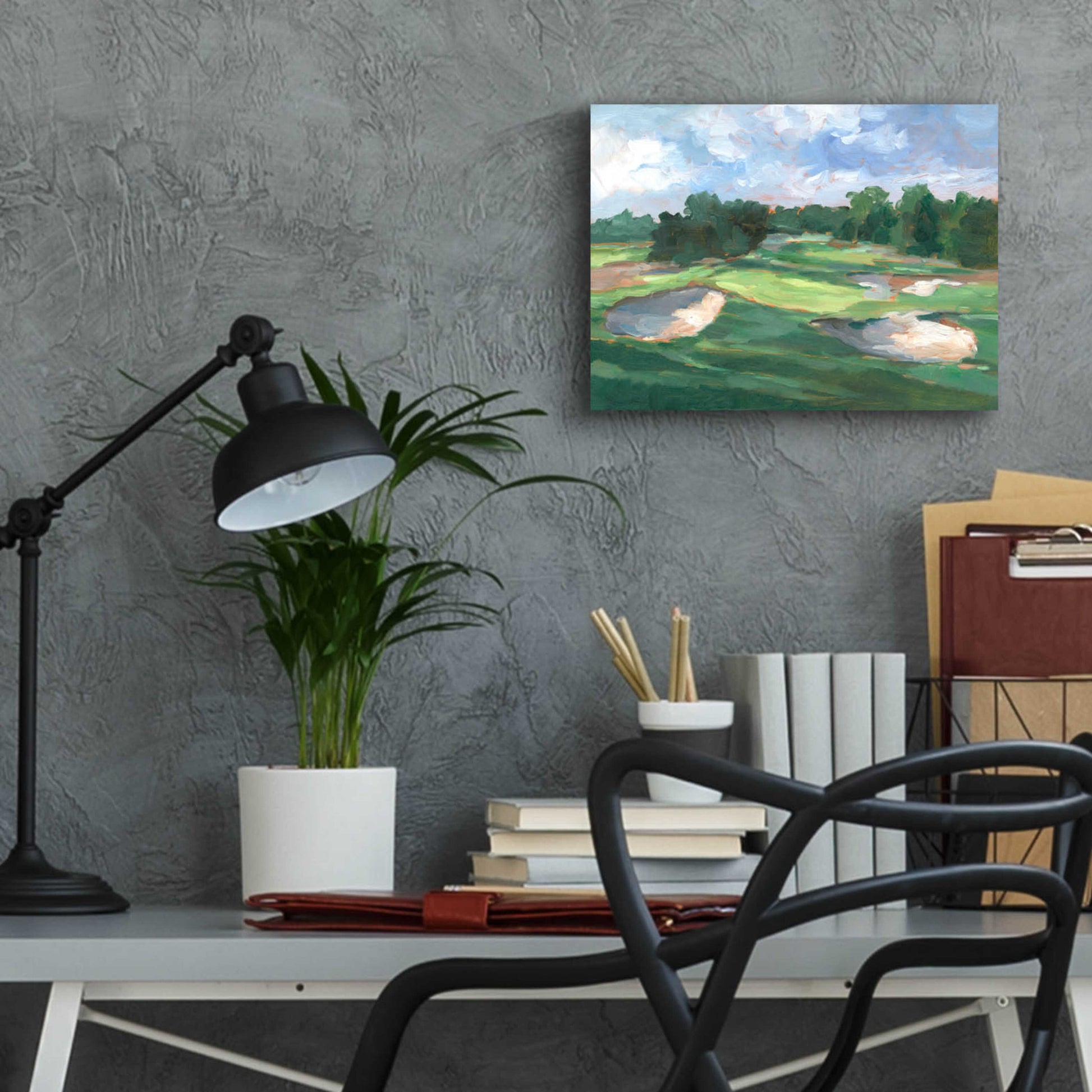 Epic Art 'Golf Course Study III' by Ethan Harper, Acrylic Glass Wall Art,16x12