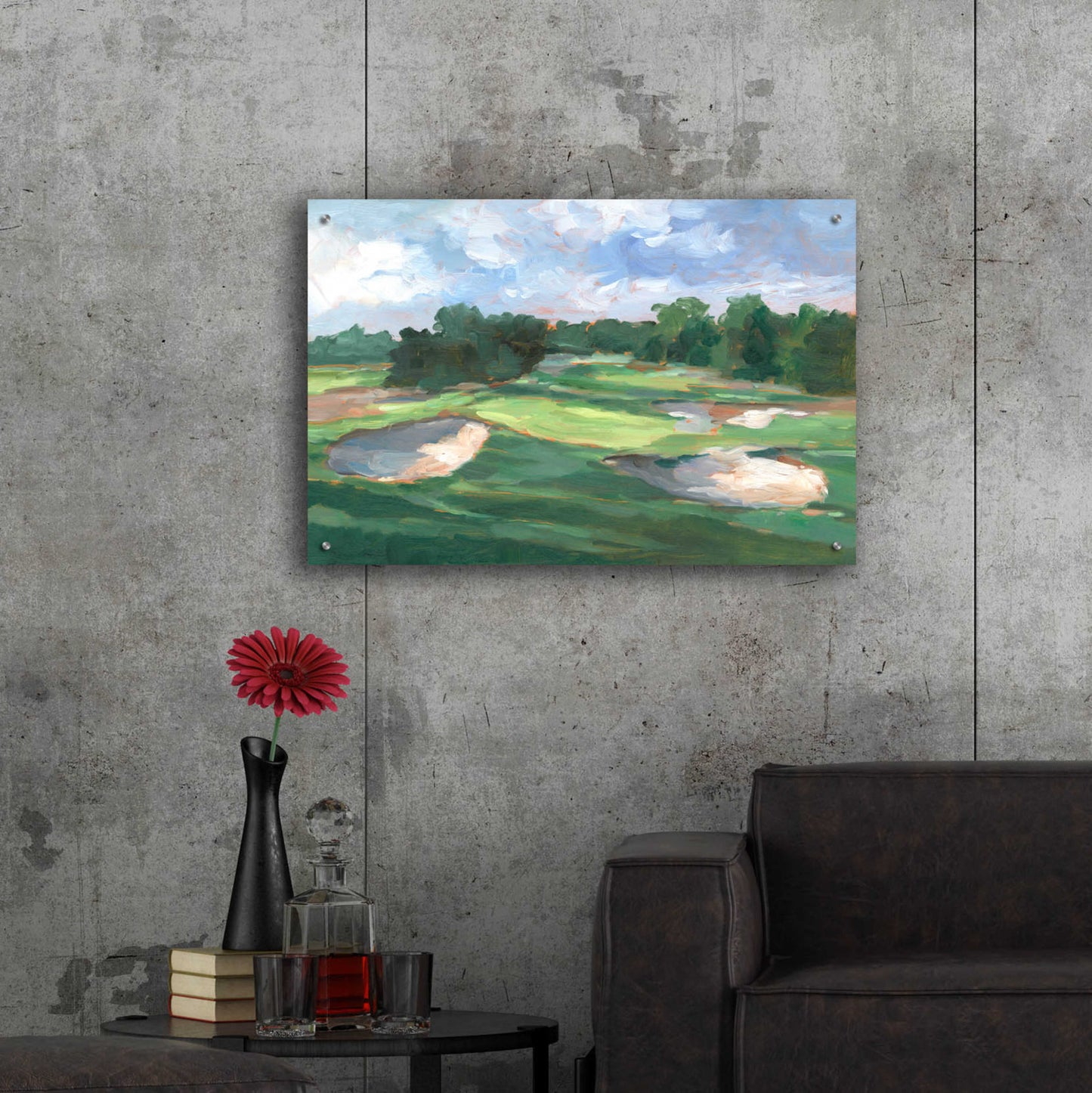 Epic Art 'Golf Course Study III' by Ethan Harper, Acrylic Glass Wall Art,36x24