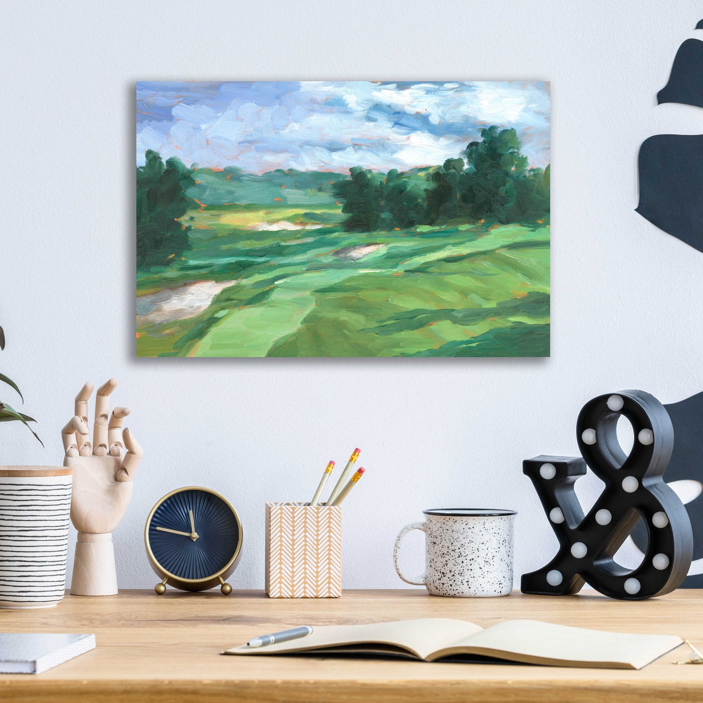 Epic Art 'Golf Course Study IV' by Ethan Harper, Acrylic Glass Wall Art,16x12