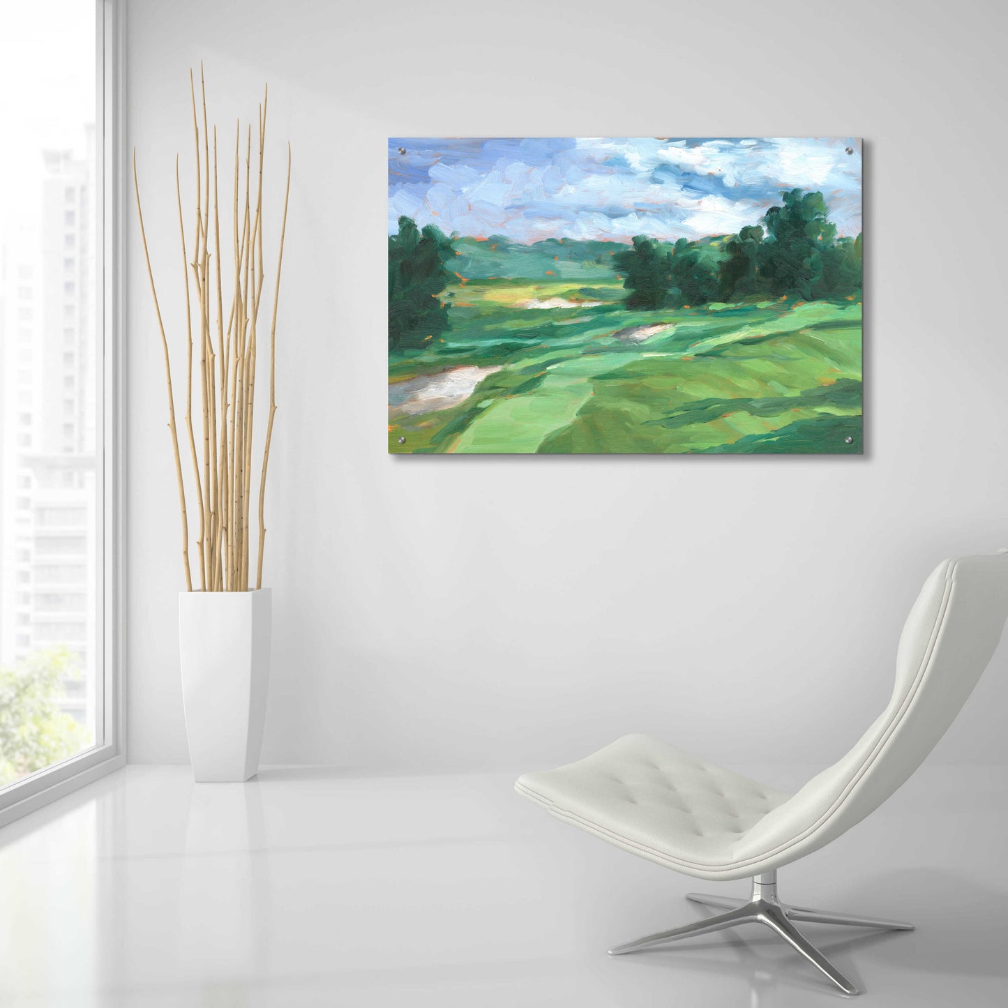 Epic Art 'Golf Course Study IV' by Ethan Harper, Acrylic Glass Wall Art,36x24