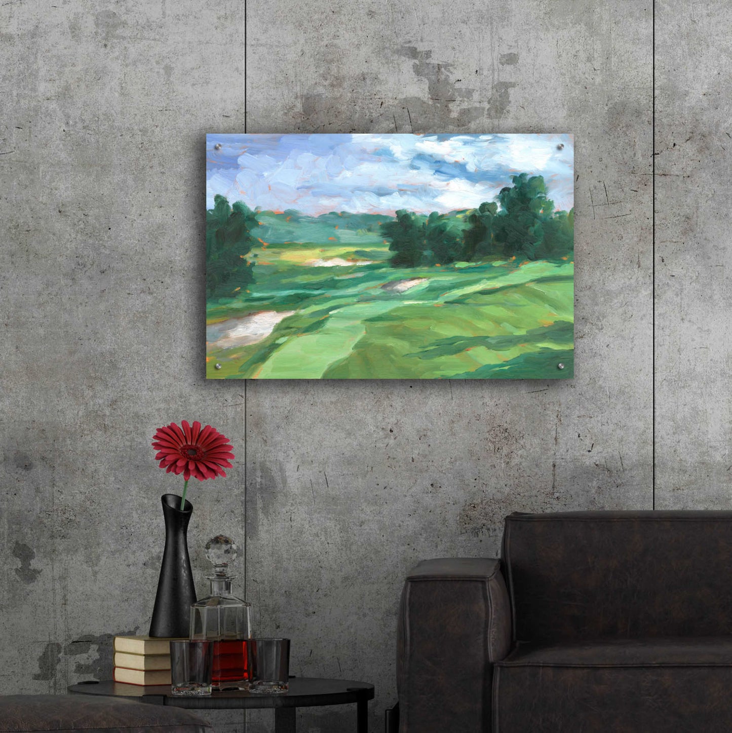 Epic Art 'Golf Course Study IV' by Ethan Harper, Acrylic Glass Wall Art,36x24