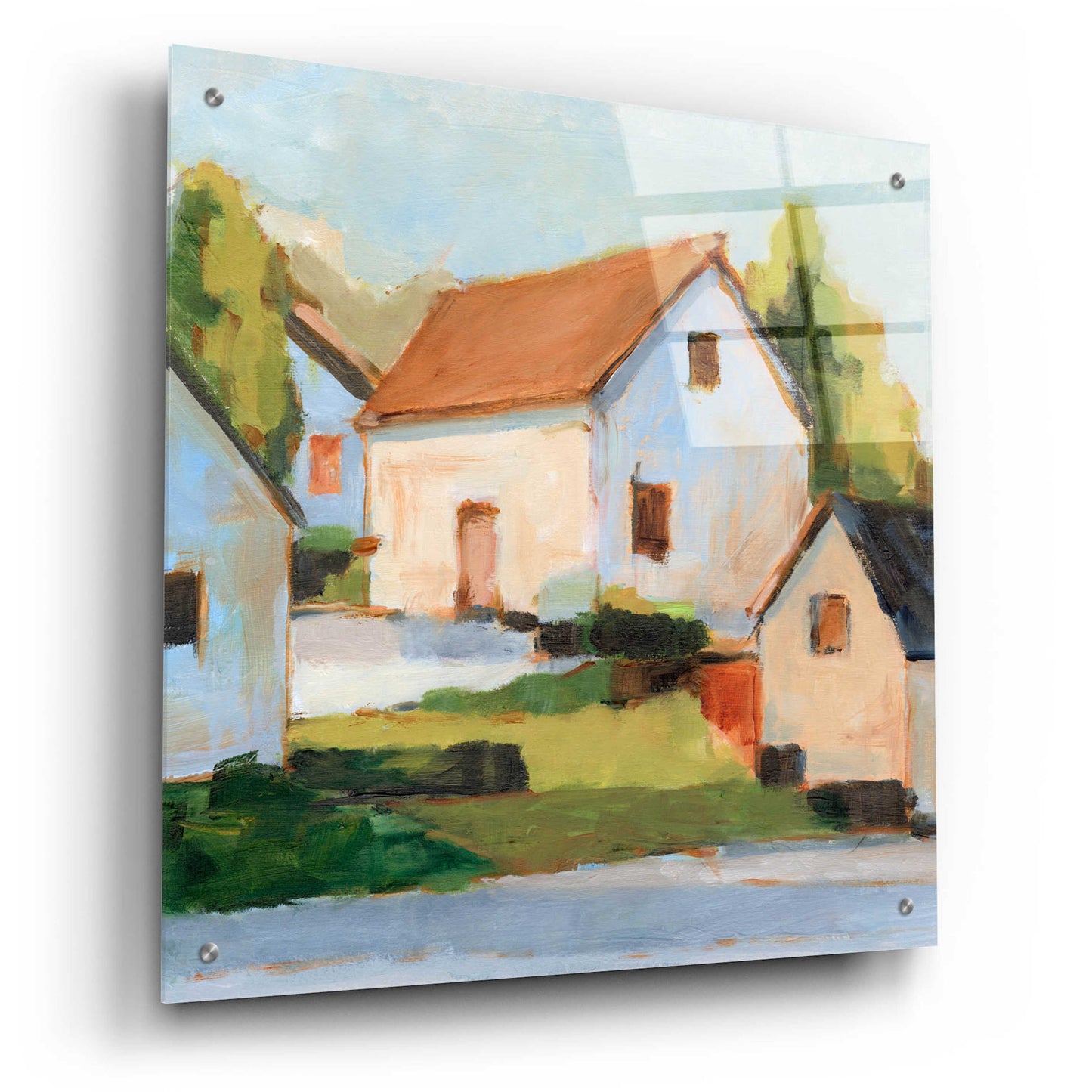 Epic Art 'European Farmhouses I' by Ethan Harper, Acrylic Glass Wall Art,24x24