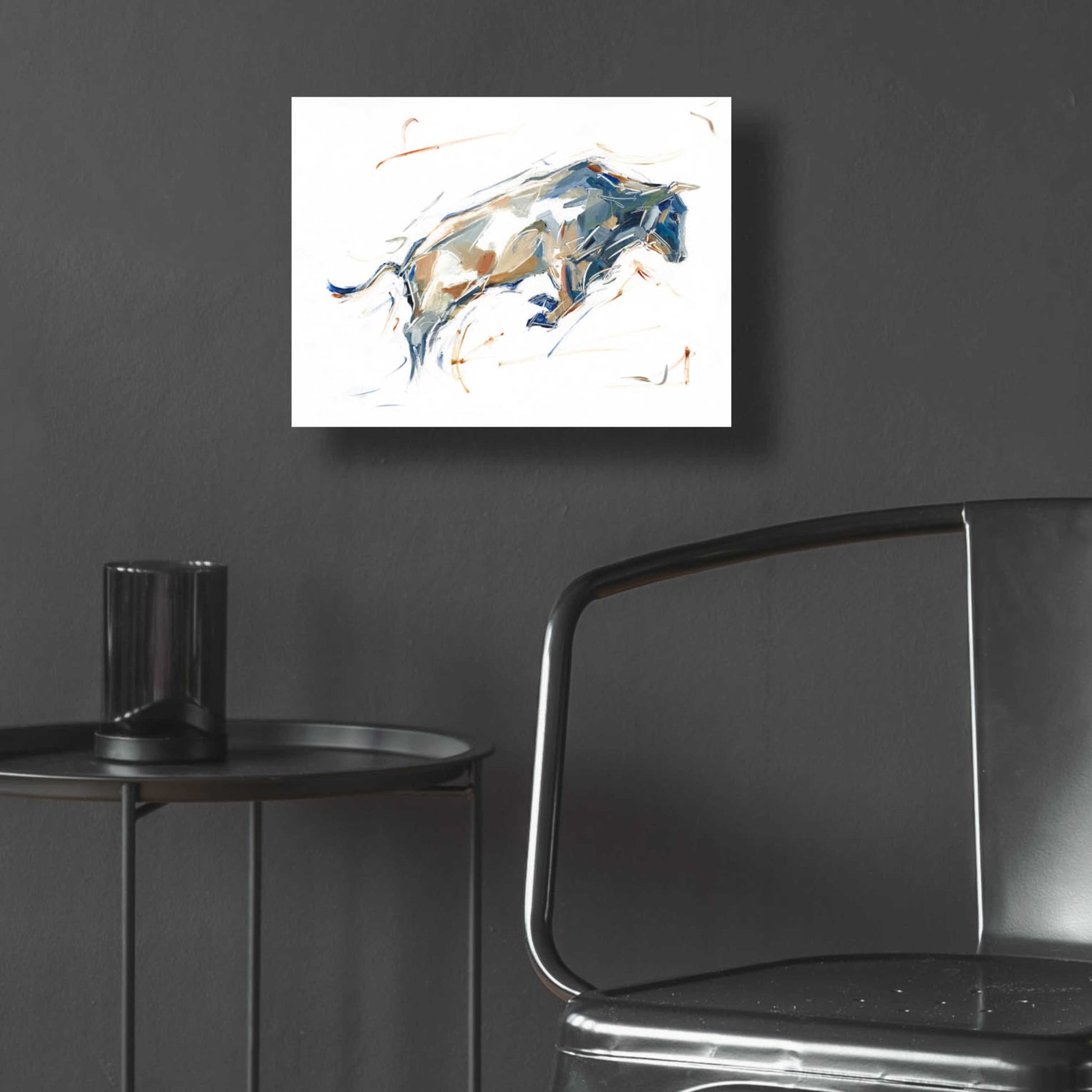 Epic Art 'Modern Bull Study I' by Ethan Harper, Acrylic Glass Wall Art,16x12