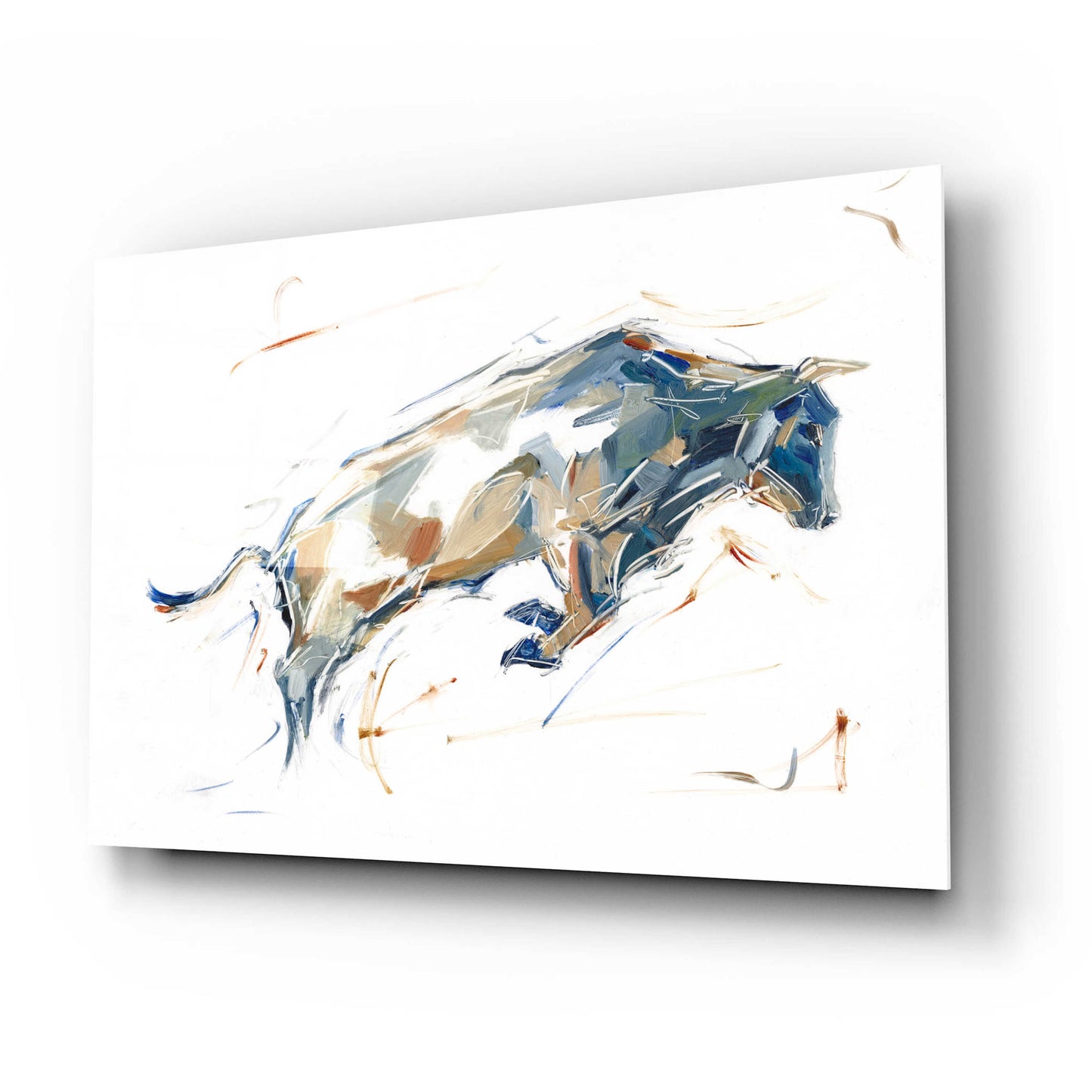 Epic Art 'Modern Bull Study I' by Ethan Harper, Acrylic Glass Wall Art,24x16